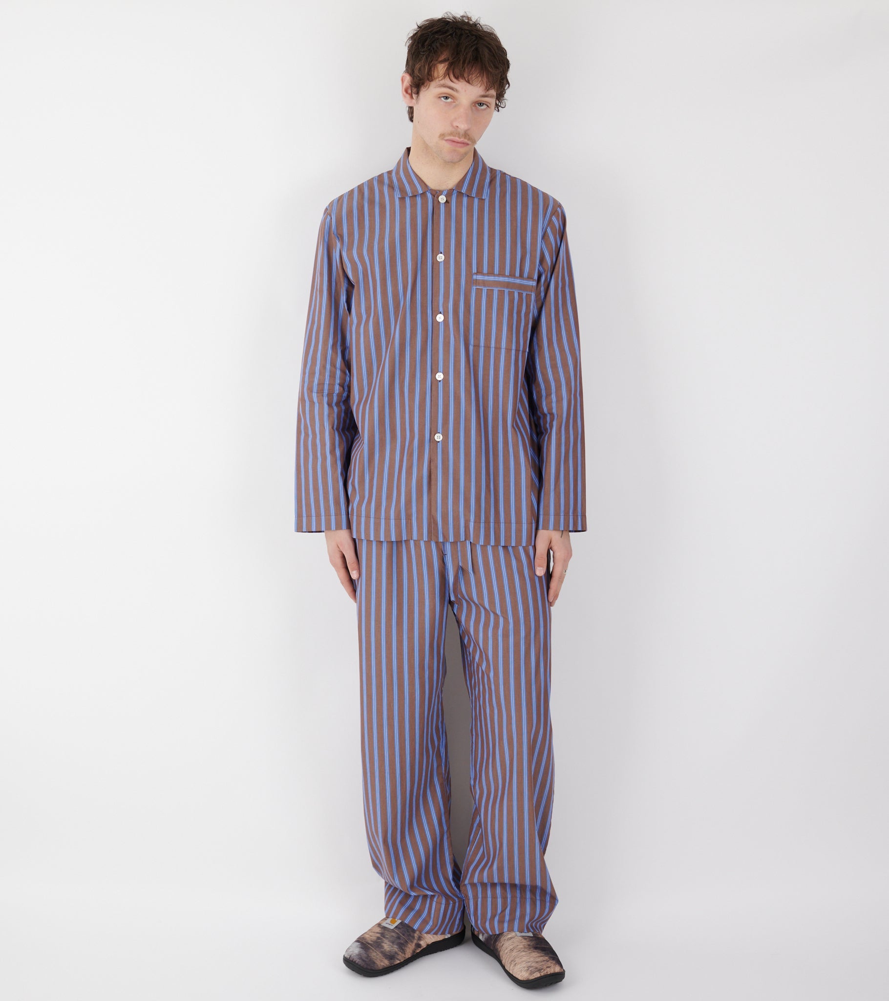 Pyjamas Shirt - Chestnut Stripes