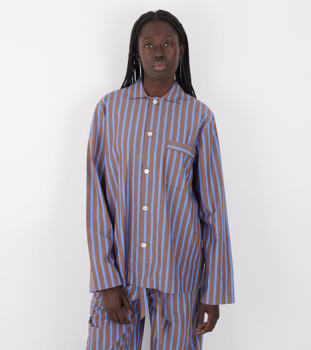 Pyjamas Shirt - Chestnut Stripes