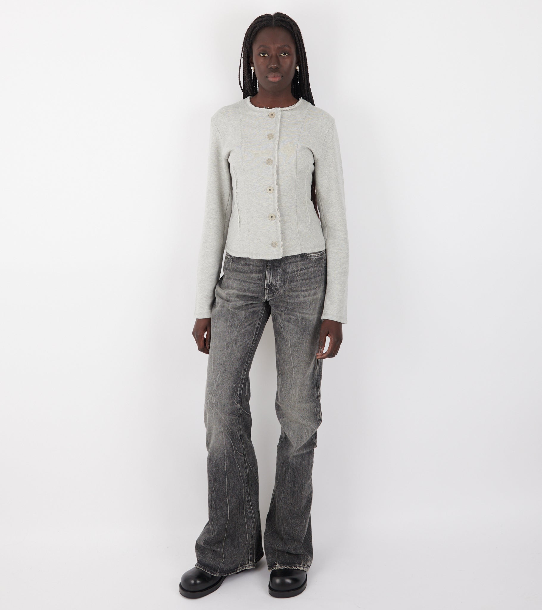 2025F Gothik Fitted Jeans Washed Black