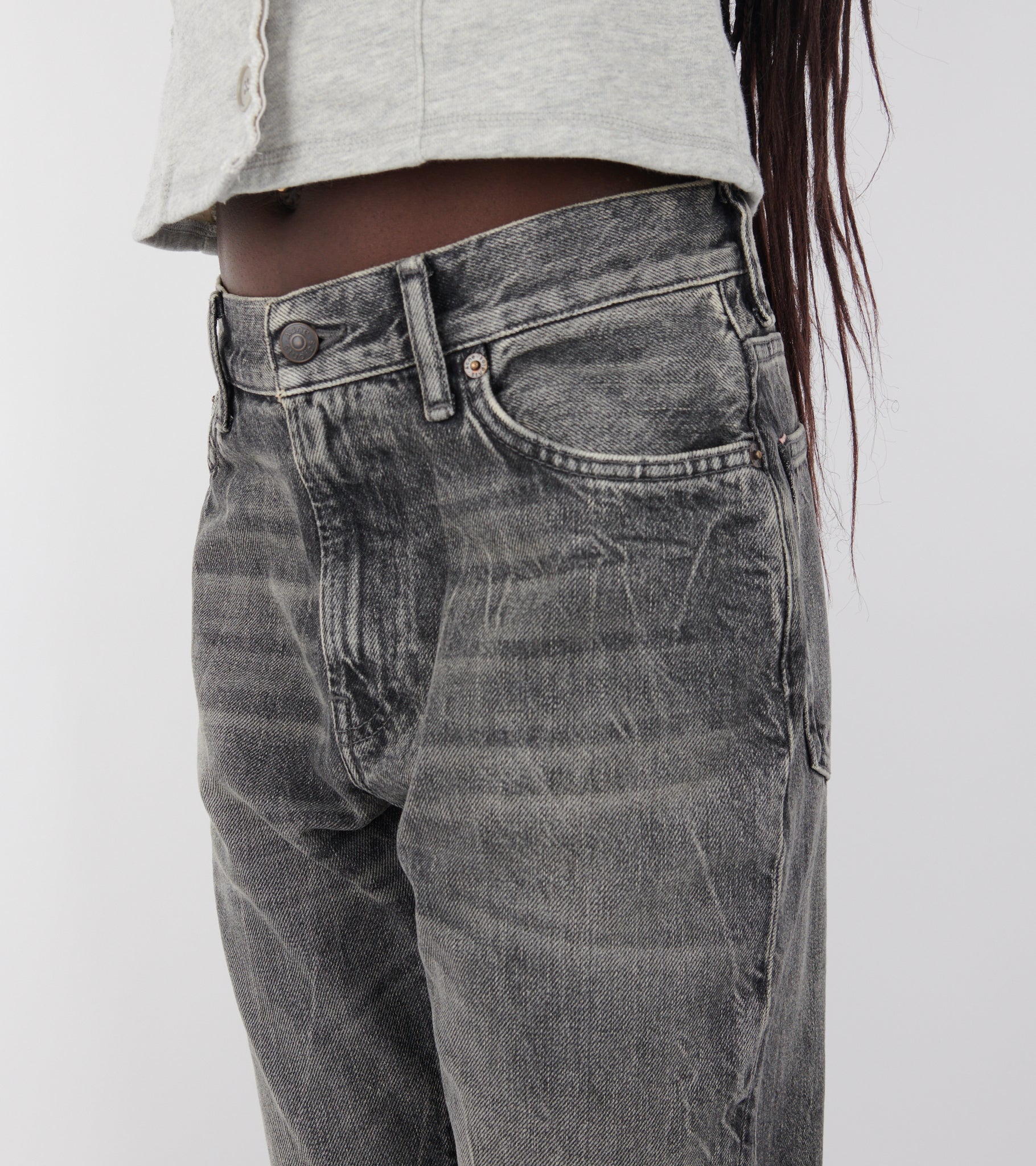 2025F Gothik Fitted Jeans Washed Black