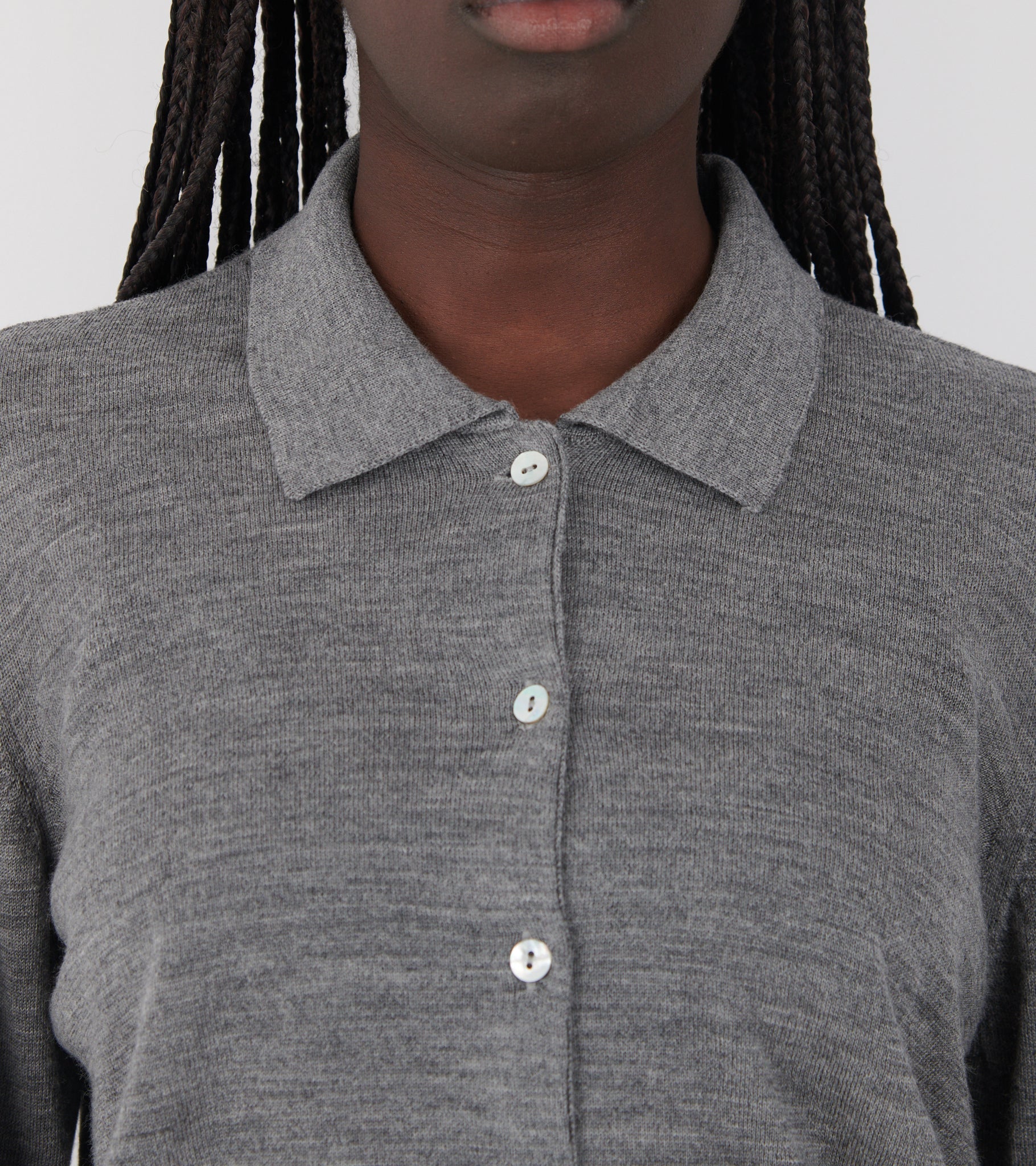 Amethyst Cardigan Grey Melange