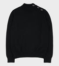 Heavy Wool Silver Rings Knit Black