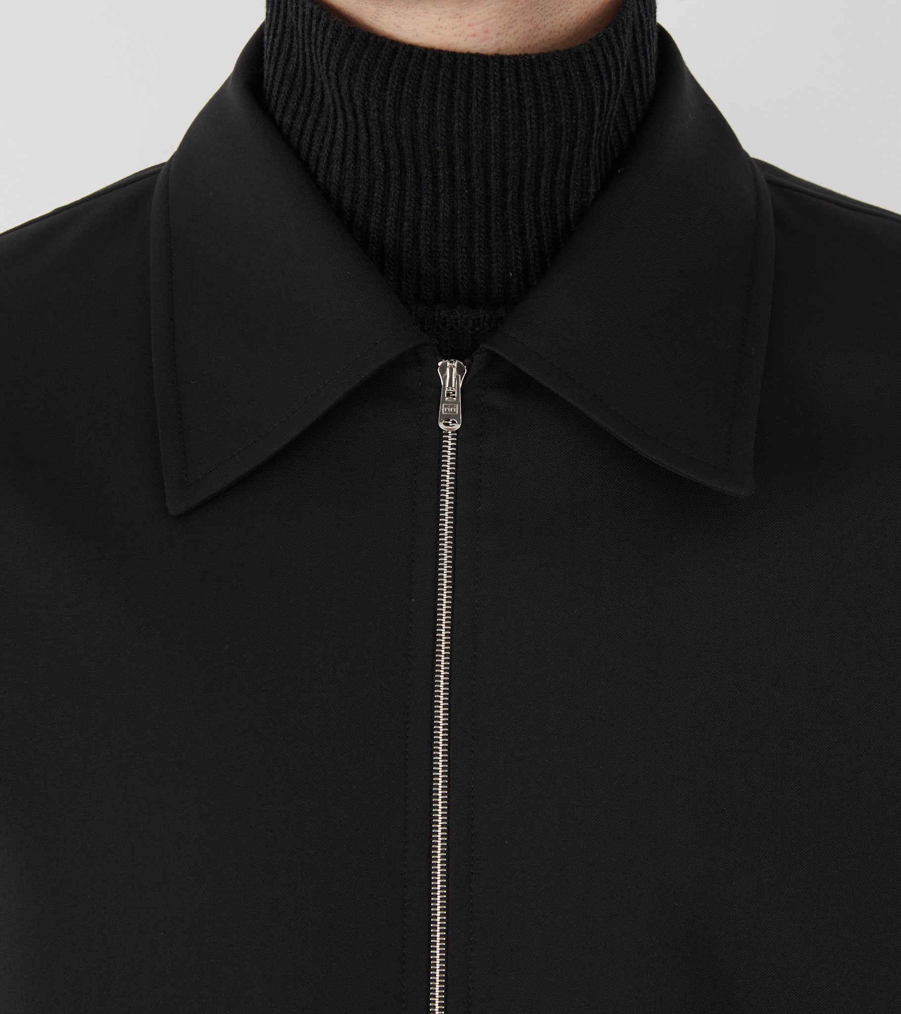 Mini Jacket Black Worsted Wool