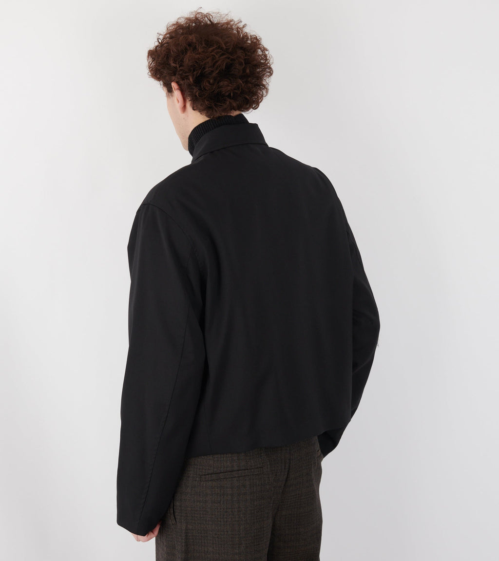 Mini Jacket Black Worsted Wool