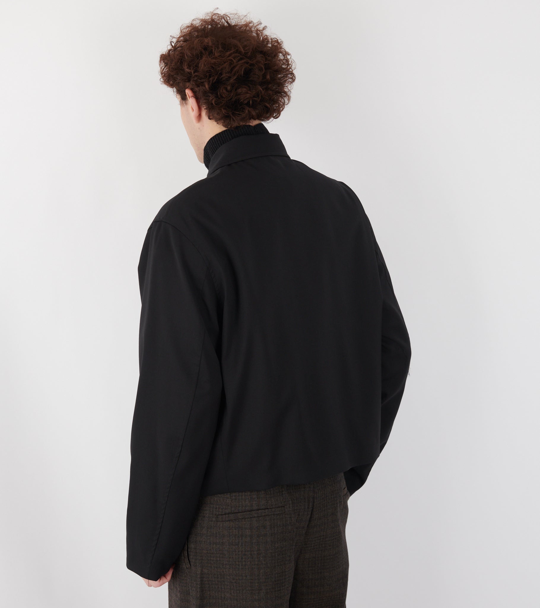 Mini Jacket Black Worsted Wool
