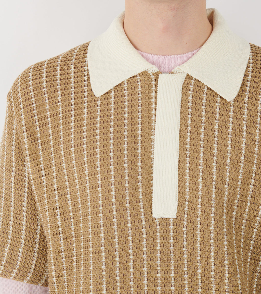 Cotton Knit S/S Polo Shirt Deer