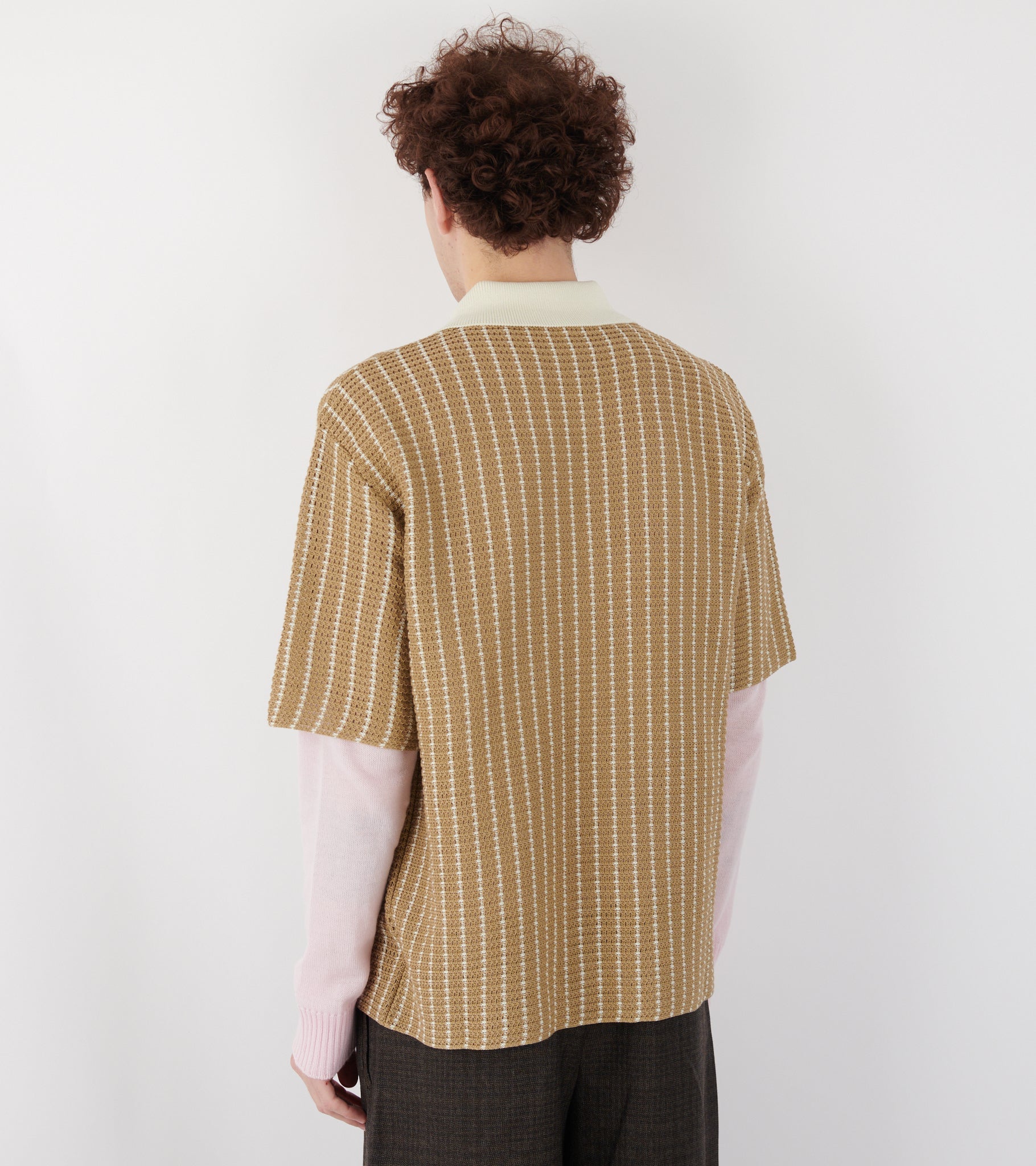 Cotton Knit S/S Polo Shirt Deer