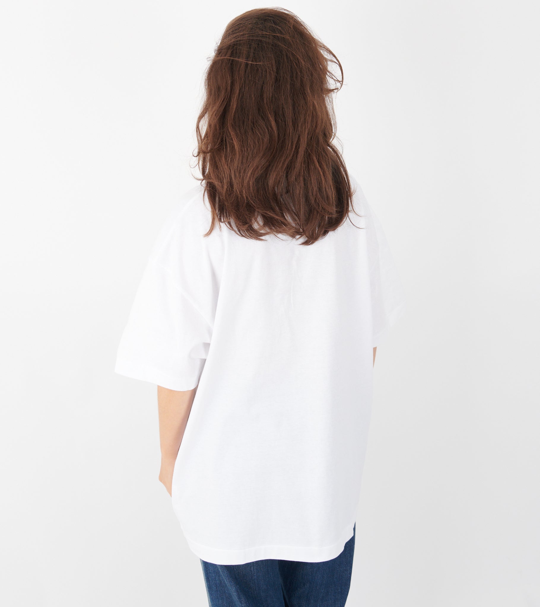 U Oversize Big Red Low Heart T-shirt White