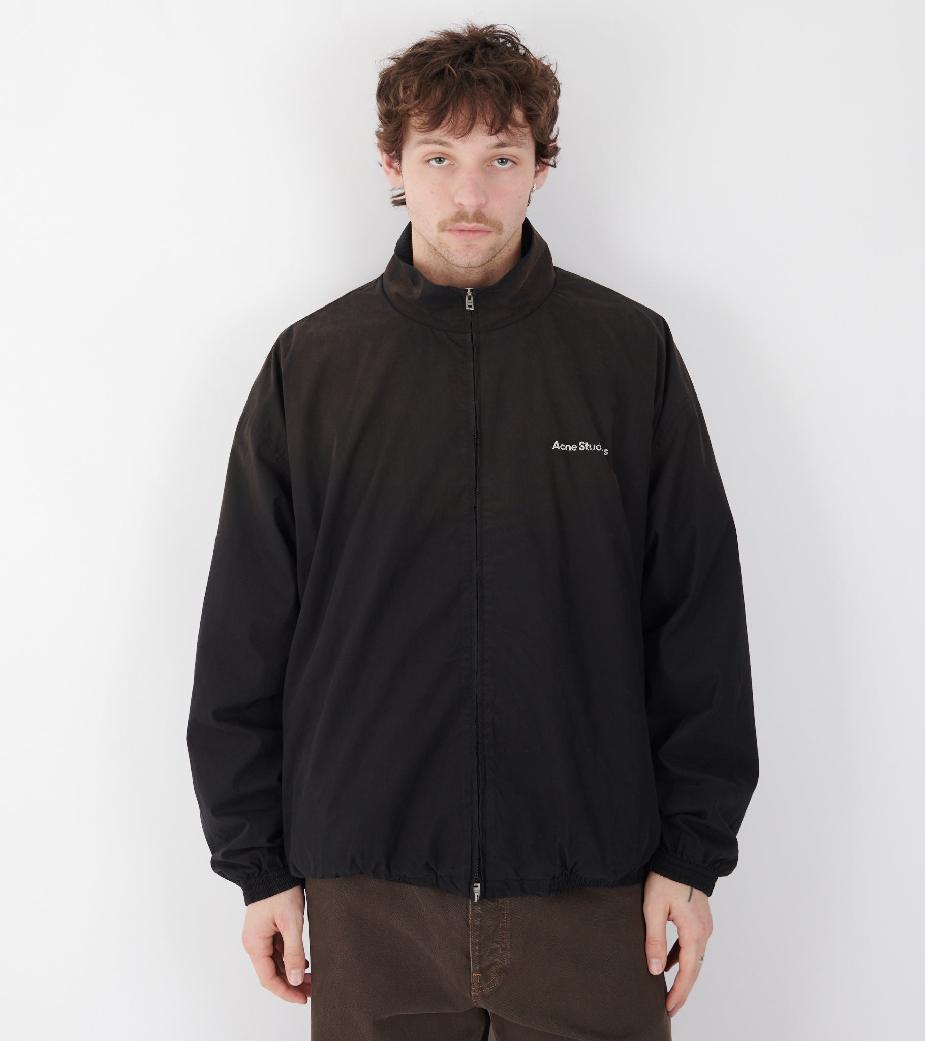 Logo Zipper Jacket Black