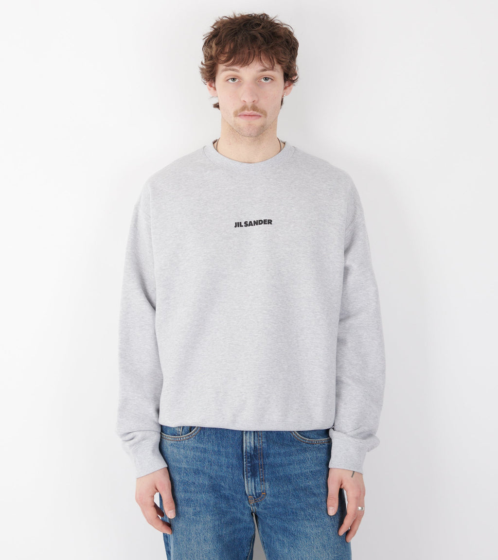 Light Soft Brushed Cotton Terry Sweatshirt Slate Grey