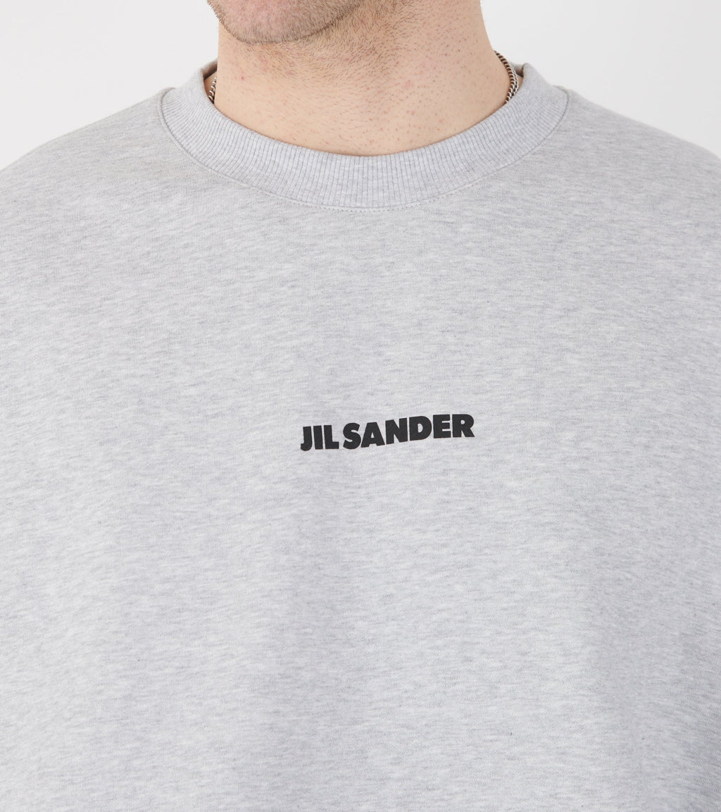 Light Soft Brushed Cotton Terry Sweatshirt Slate Grey