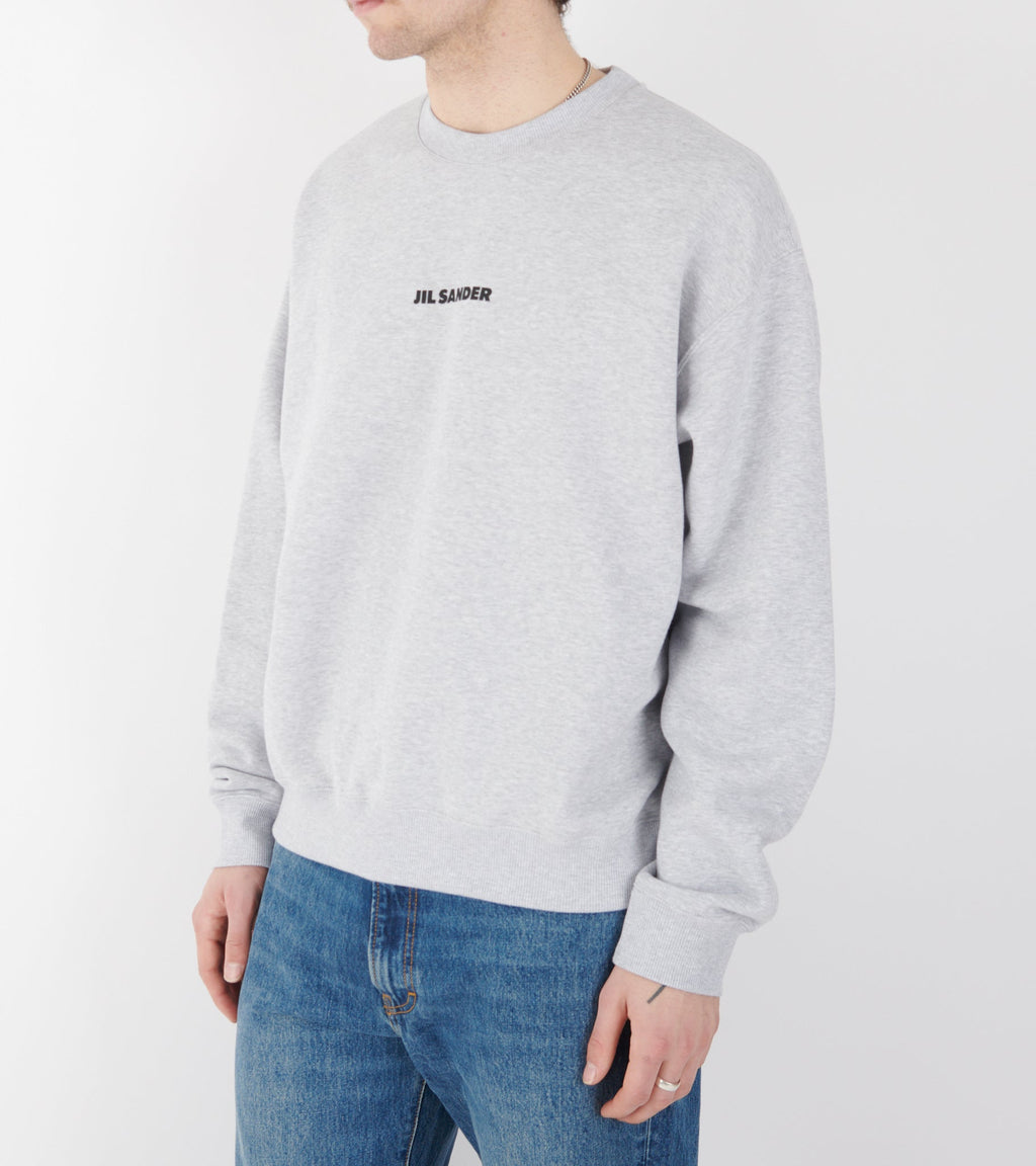 Light Soft Brushed Cotton Terry Sweatshirt Slate Grey