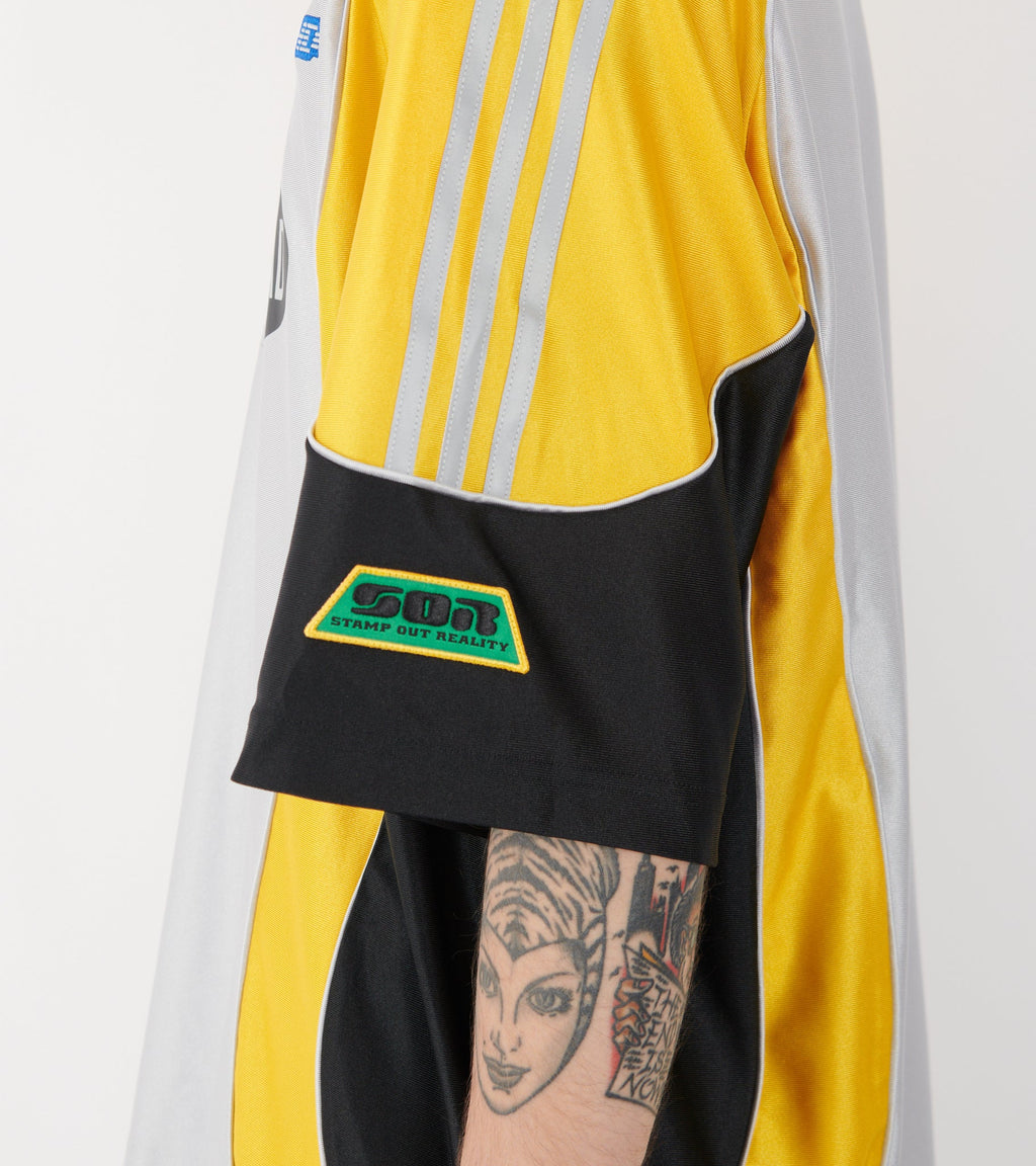 Football Jersey T-shirt Silver Metallic/Yellow