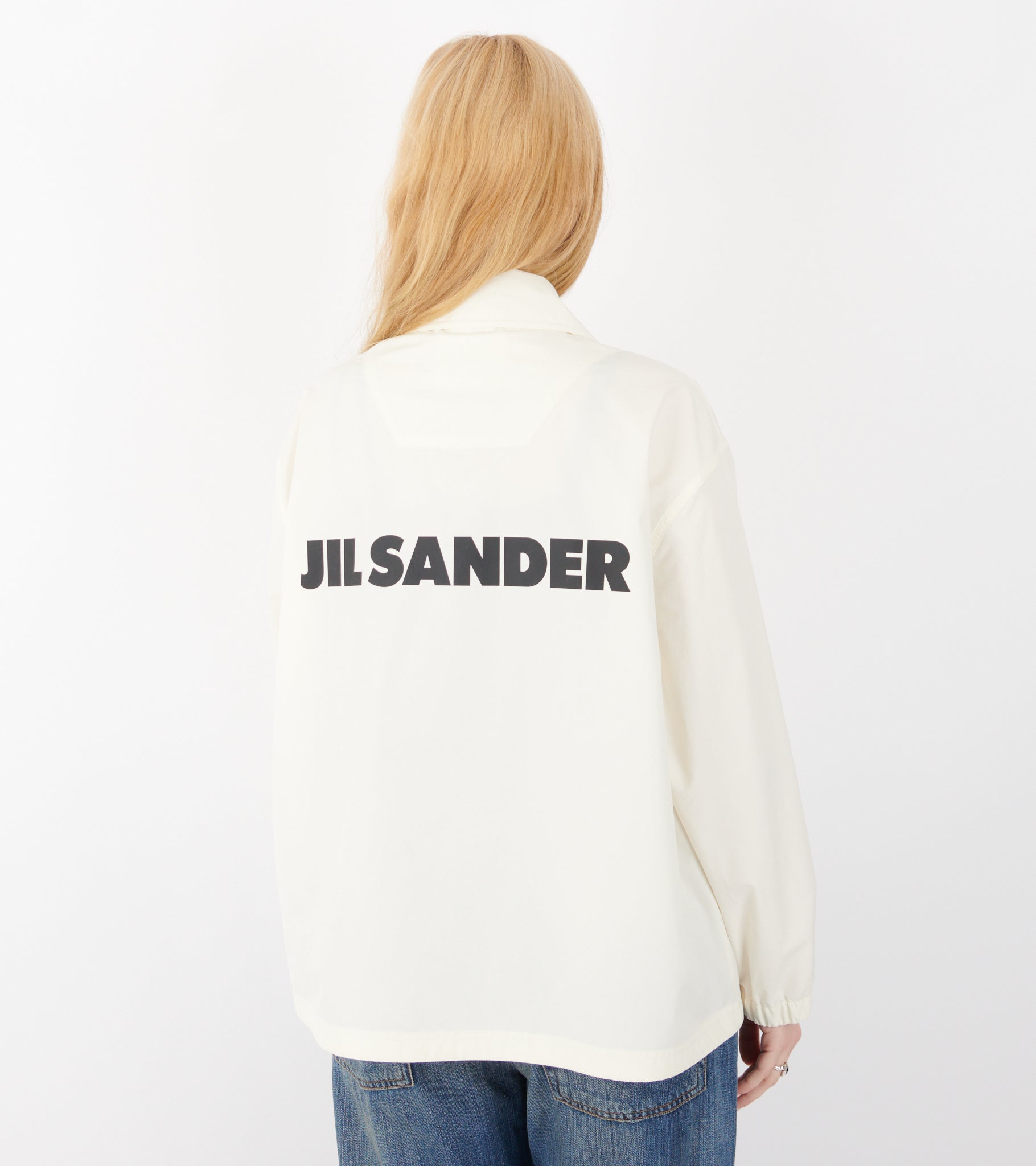 Dry Touch Cotton Poplin Logo Jacket Piuma