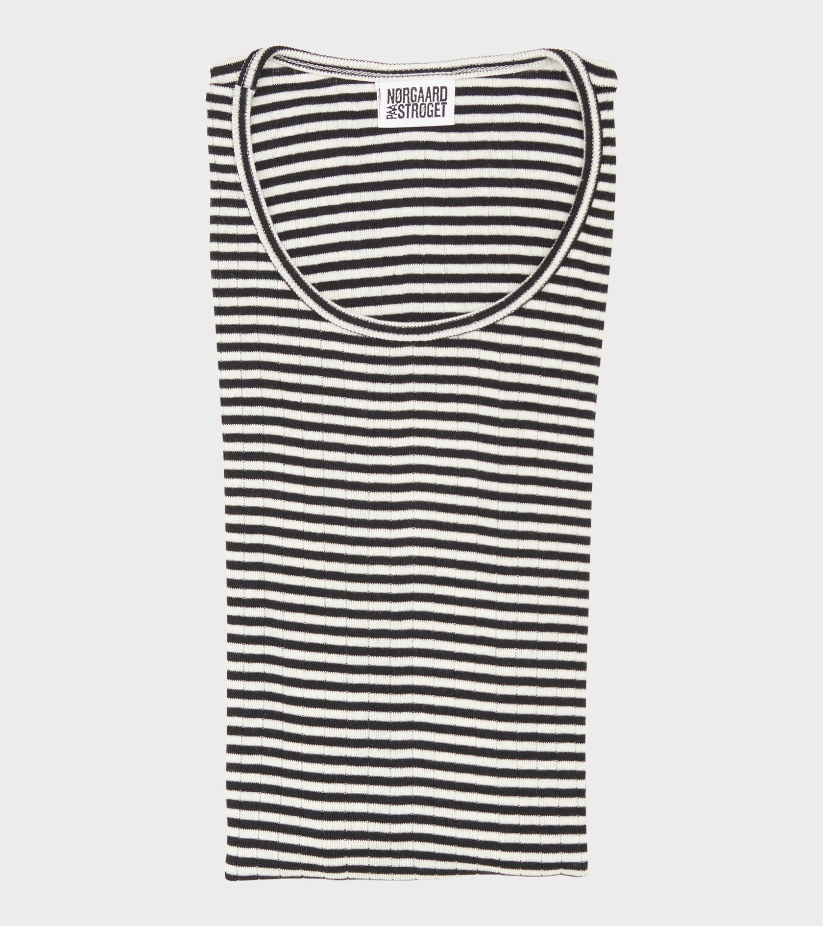 101 Rib Fine Stripe Black/Ecru