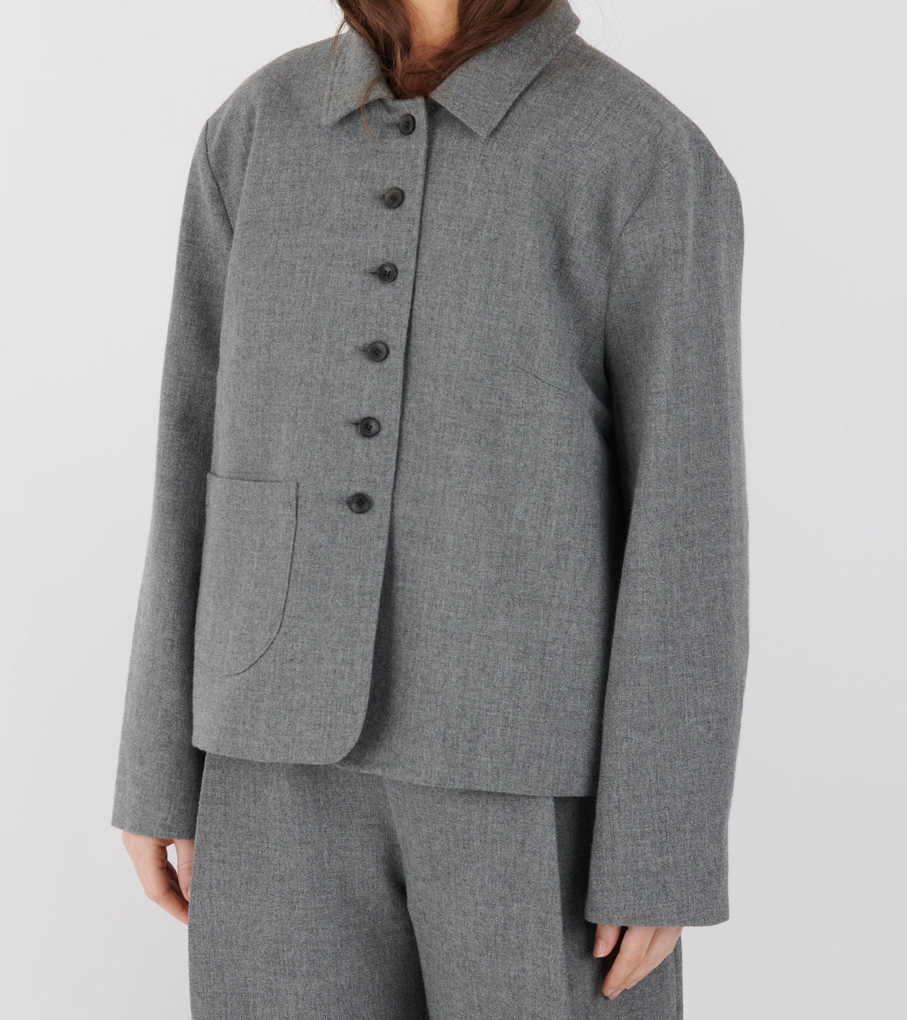 British Wool Lillie Jacket Light Grey