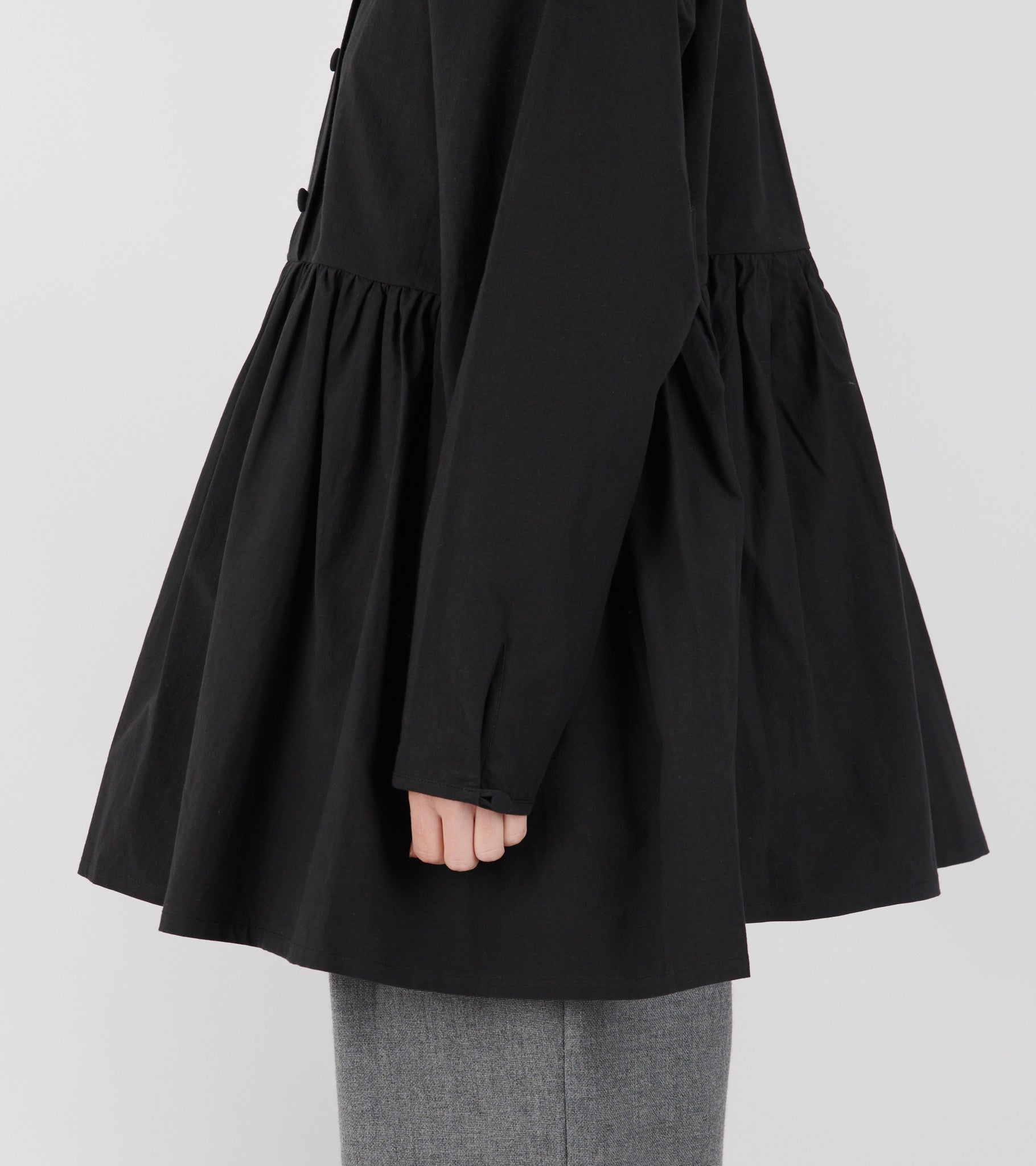 Japanese Cotton Penny Top Black