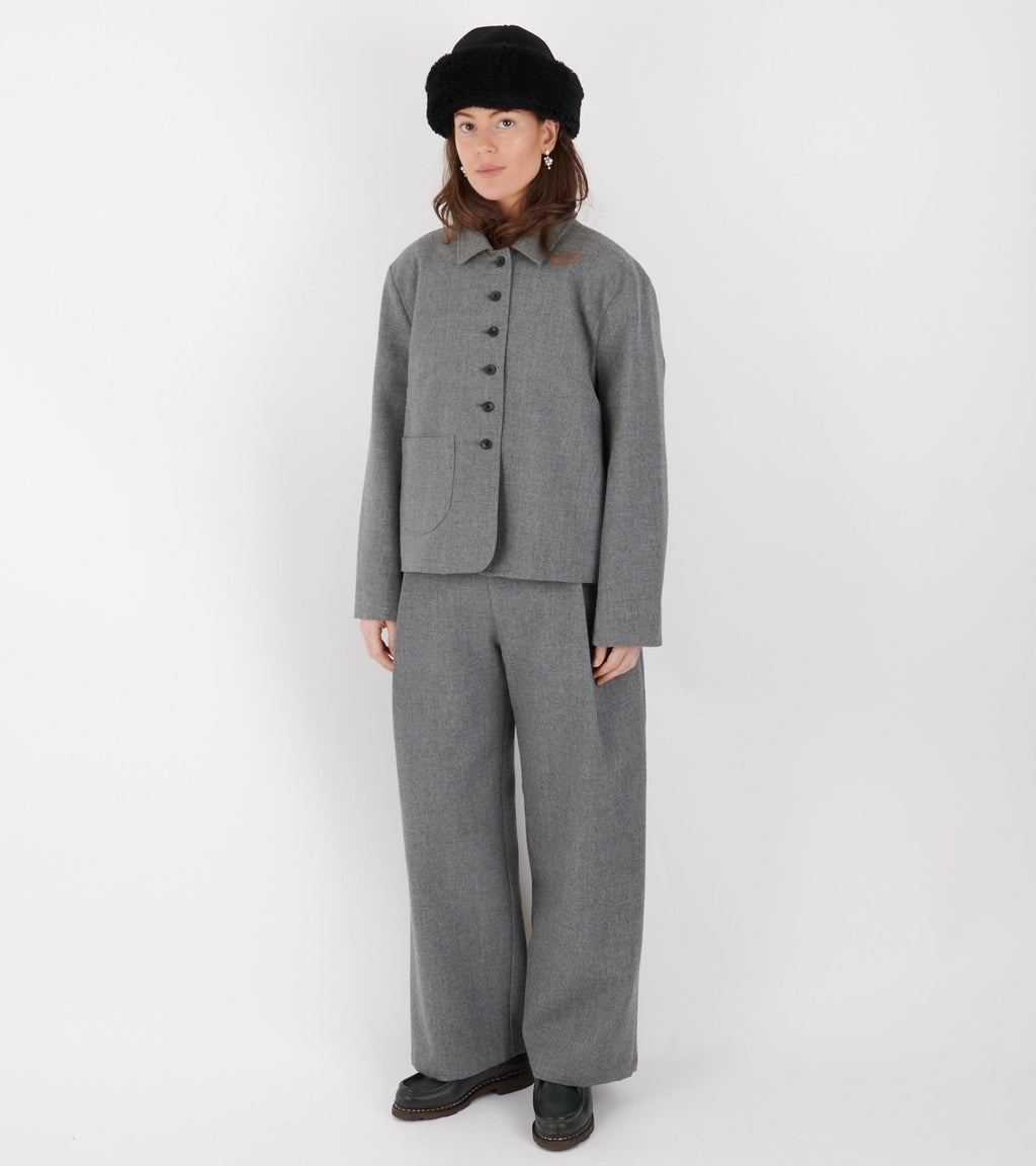 British Wool Lillie Jacket Light Grey