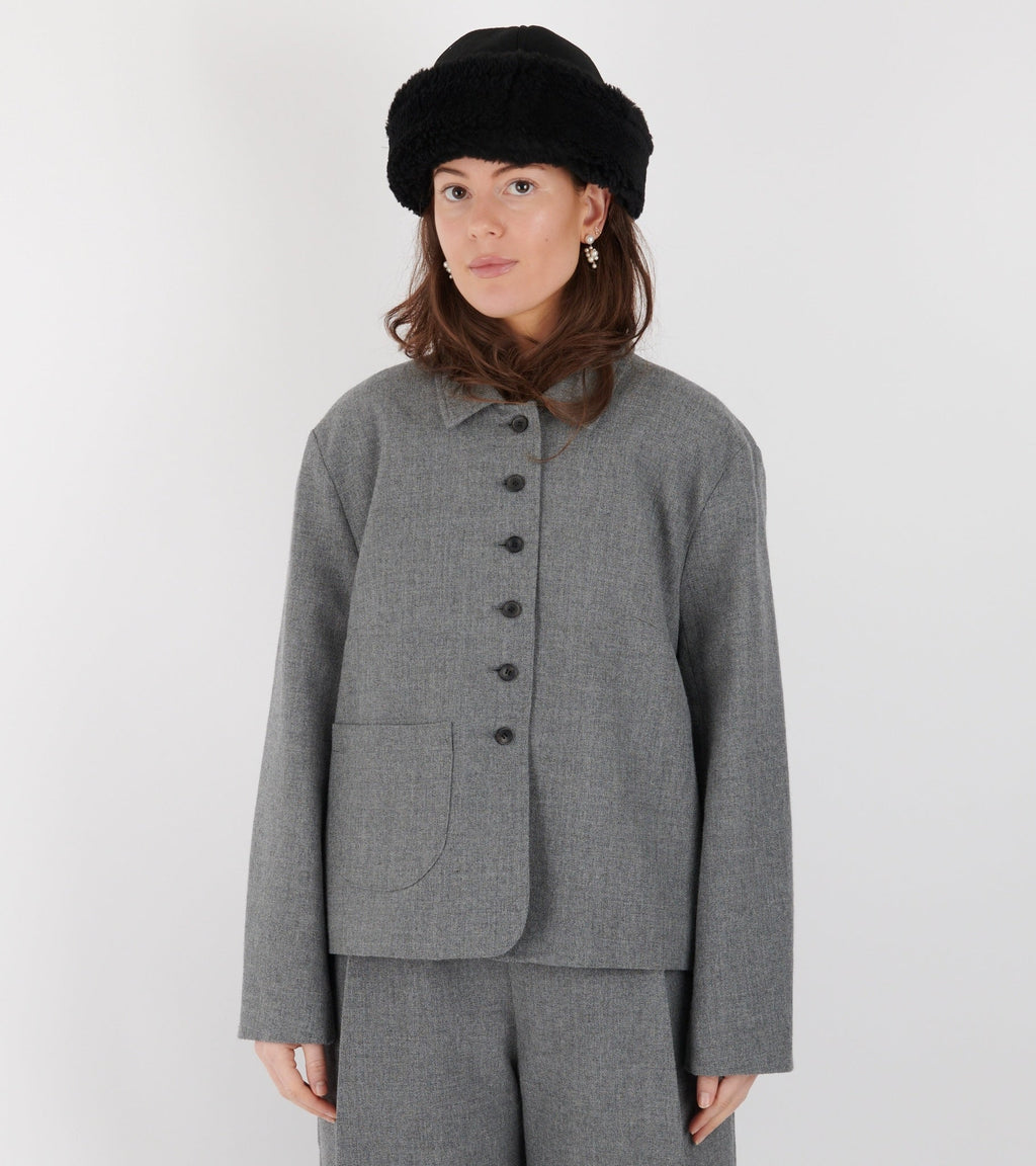 British Wool Lillie Jacket Light Grey