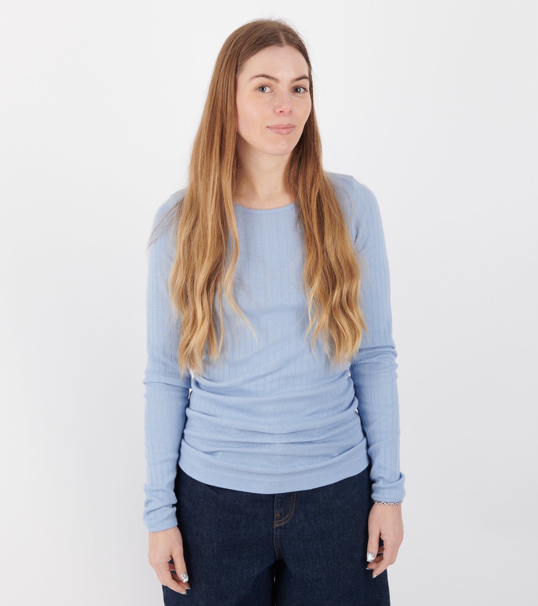 101 Rib Solid Colour Powder Blue