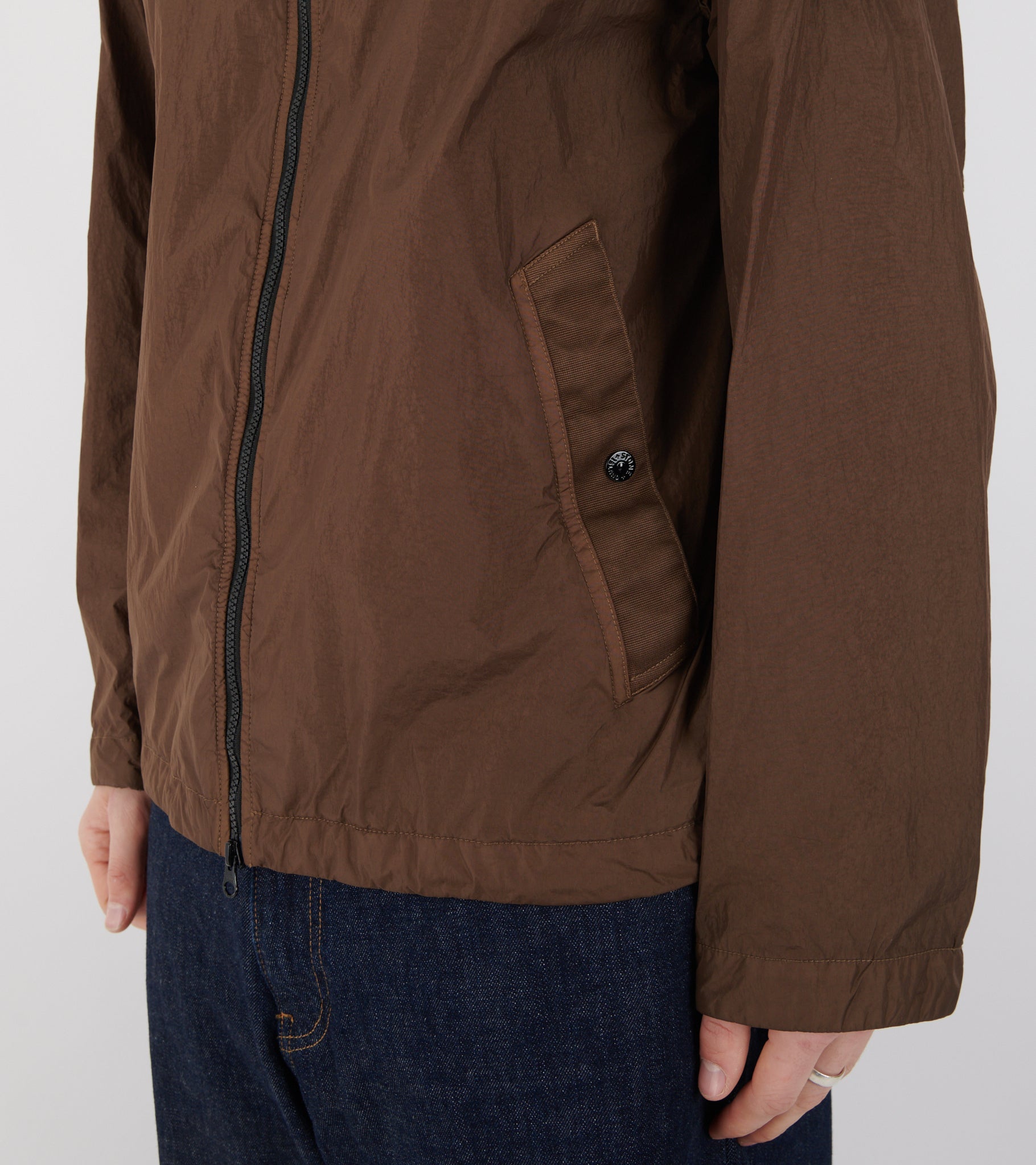Garment Dyed Crinkle Reps NY Jacket Brown