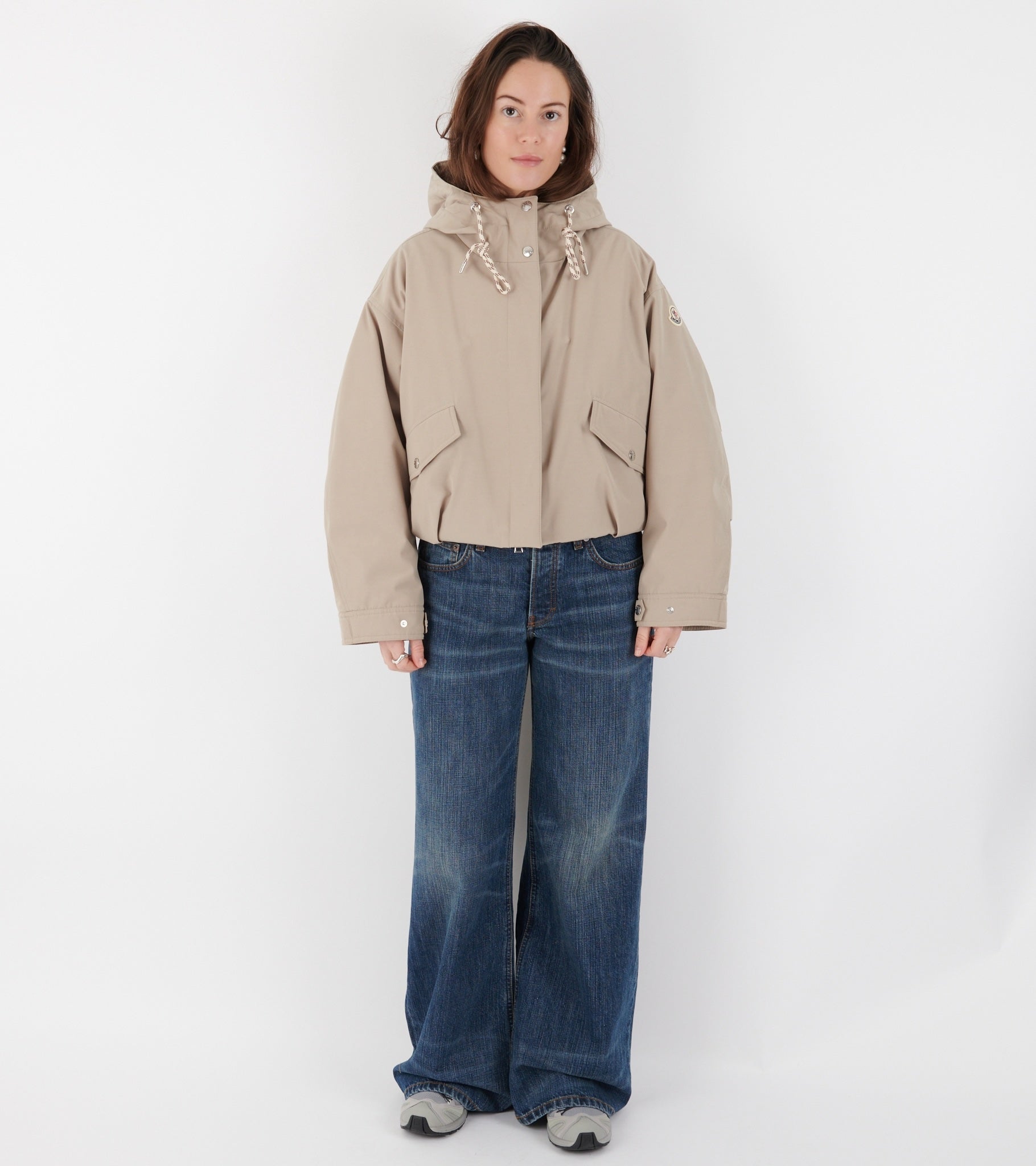 Eucalyptus Hooded Down Jacket Beige