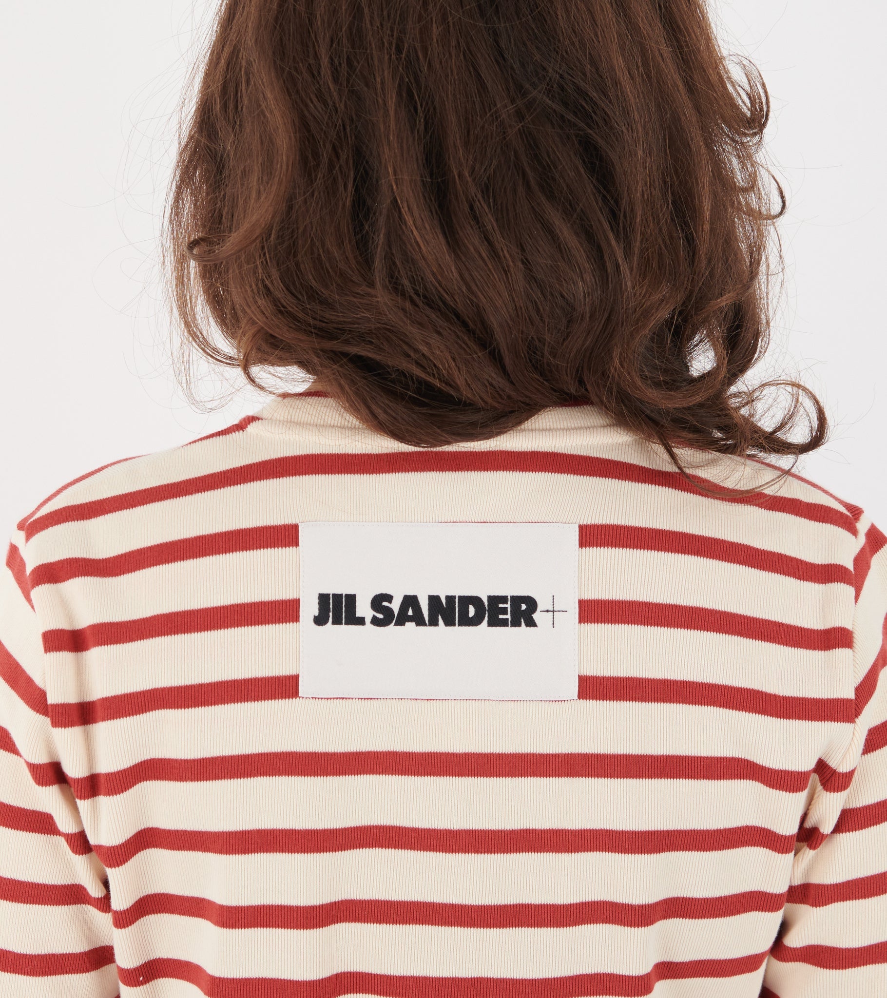 Ribbed Cotton Jersey Stripe L/S T-shirt Salty Red