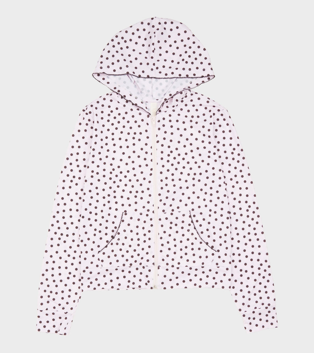 Jersey Hoodie Pink Dots