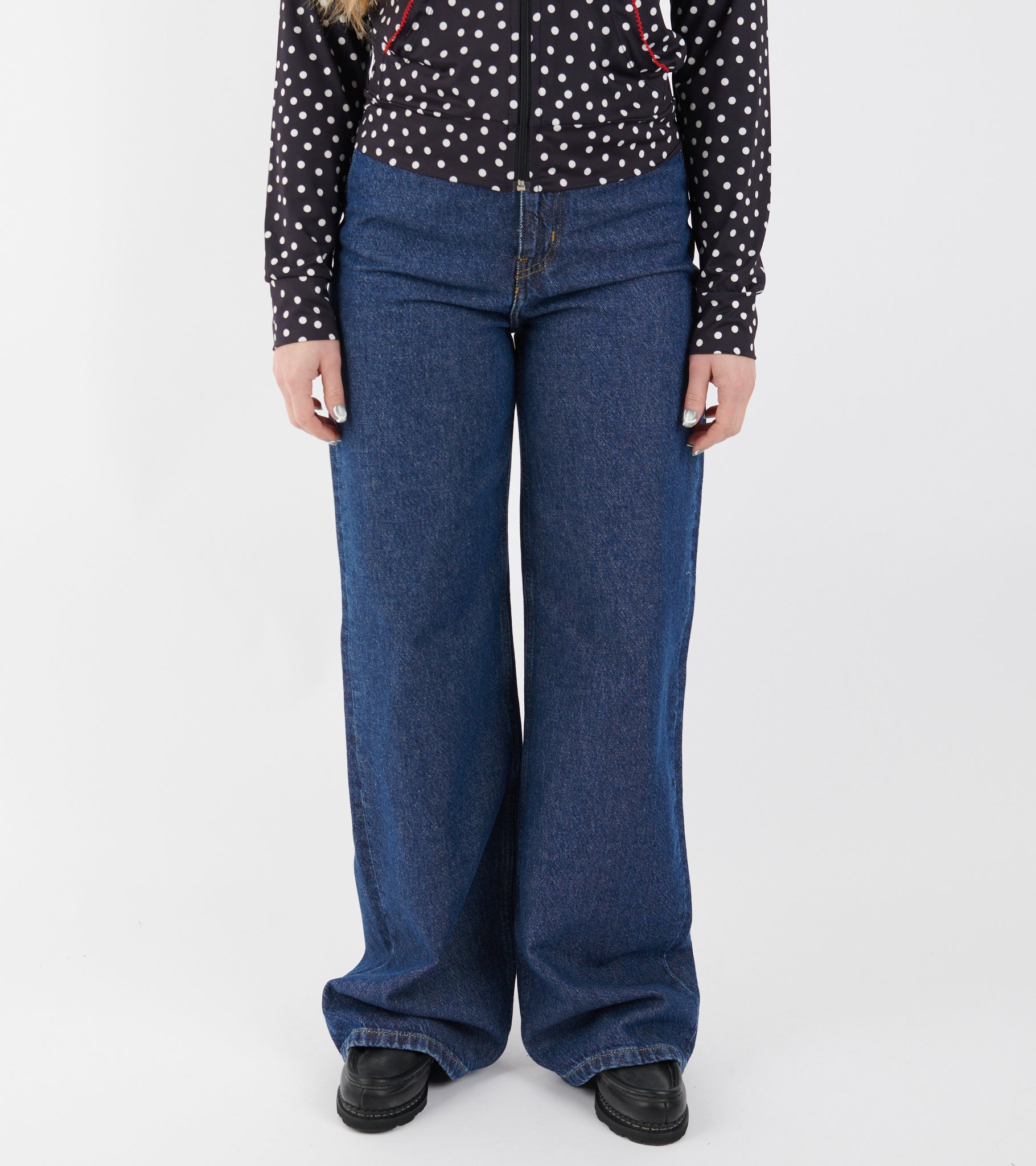 W Jane Pant Stone Washed Blue