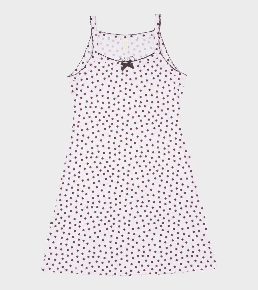 Slip Dress Pink Dots