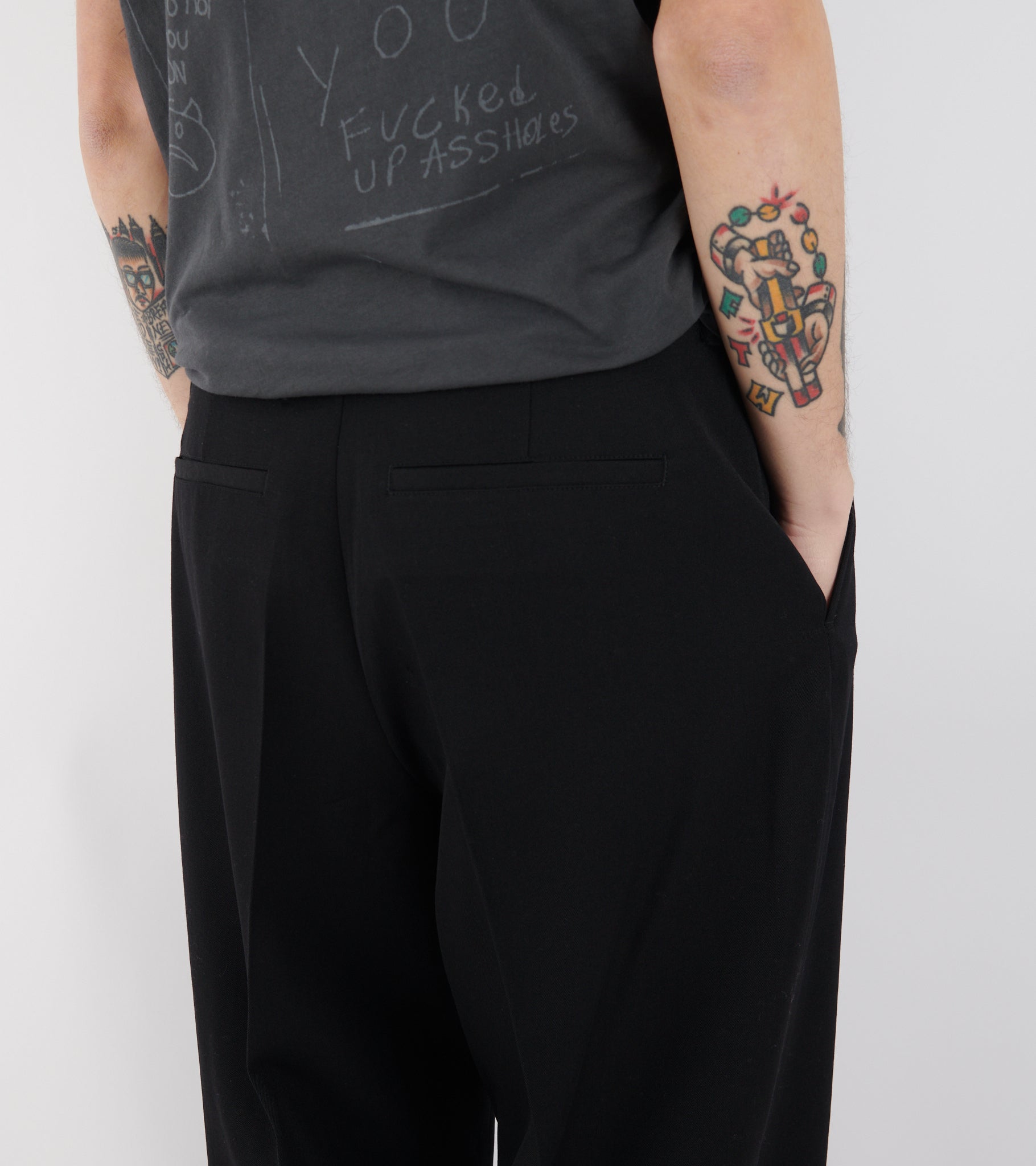 Borrowed Chino Coarse Black Gabardine