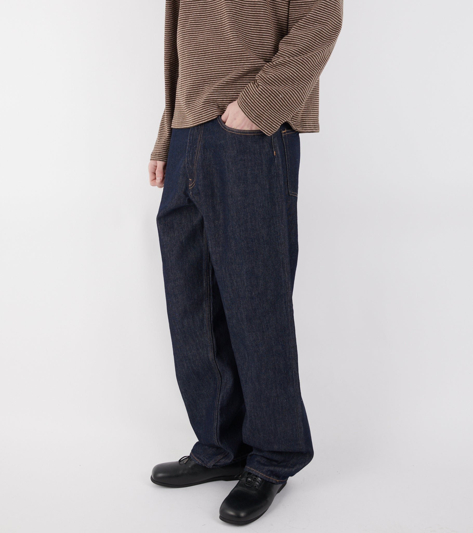Hard Twist Denim Wide Pants Indigo
