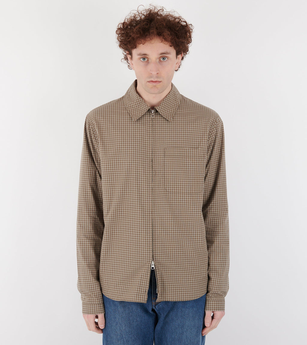 Another Zip Shirt 1.0 Khaki/Brown Check