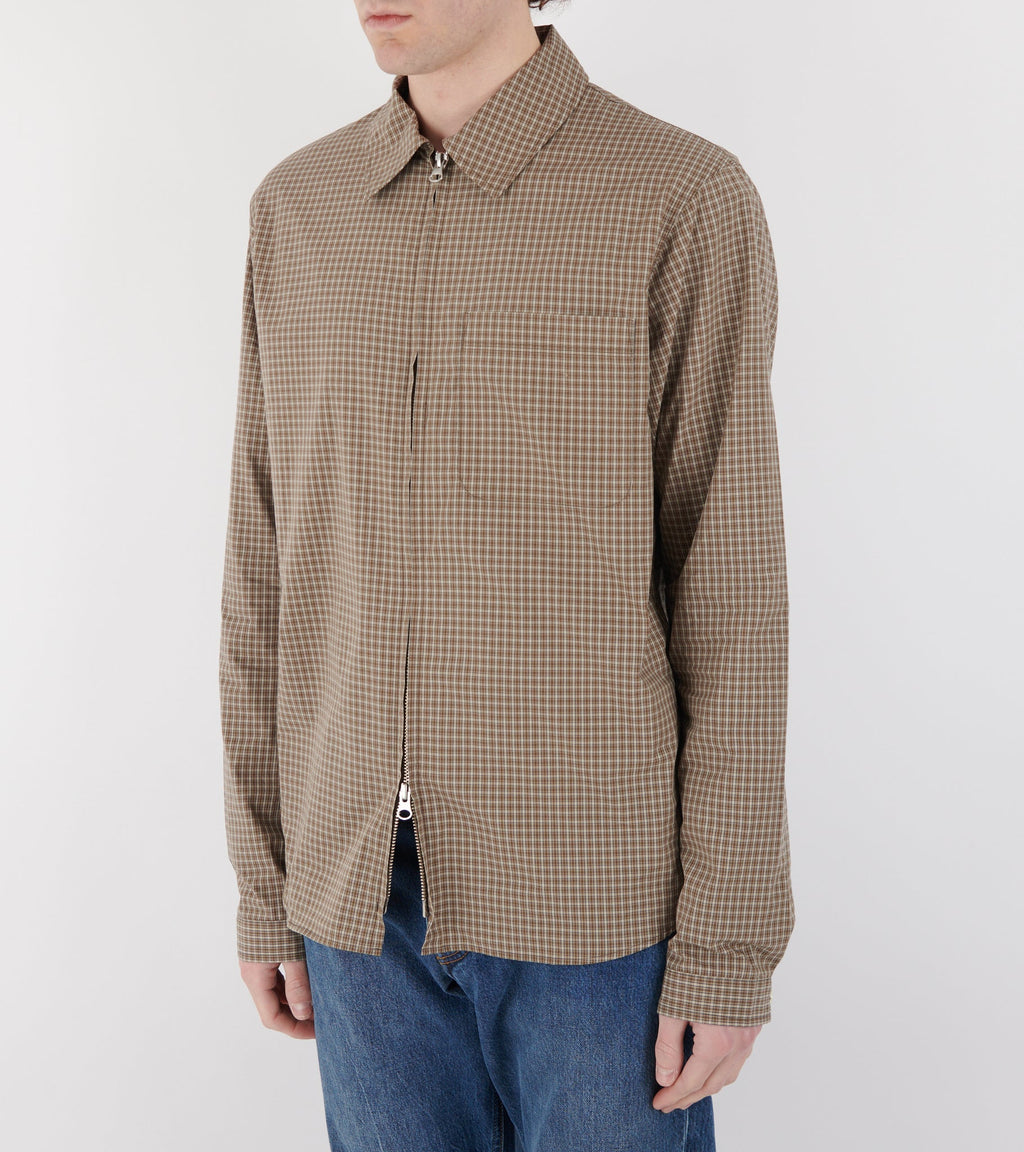 Another Zip Shirt 1.0 Khaki/Brown Check