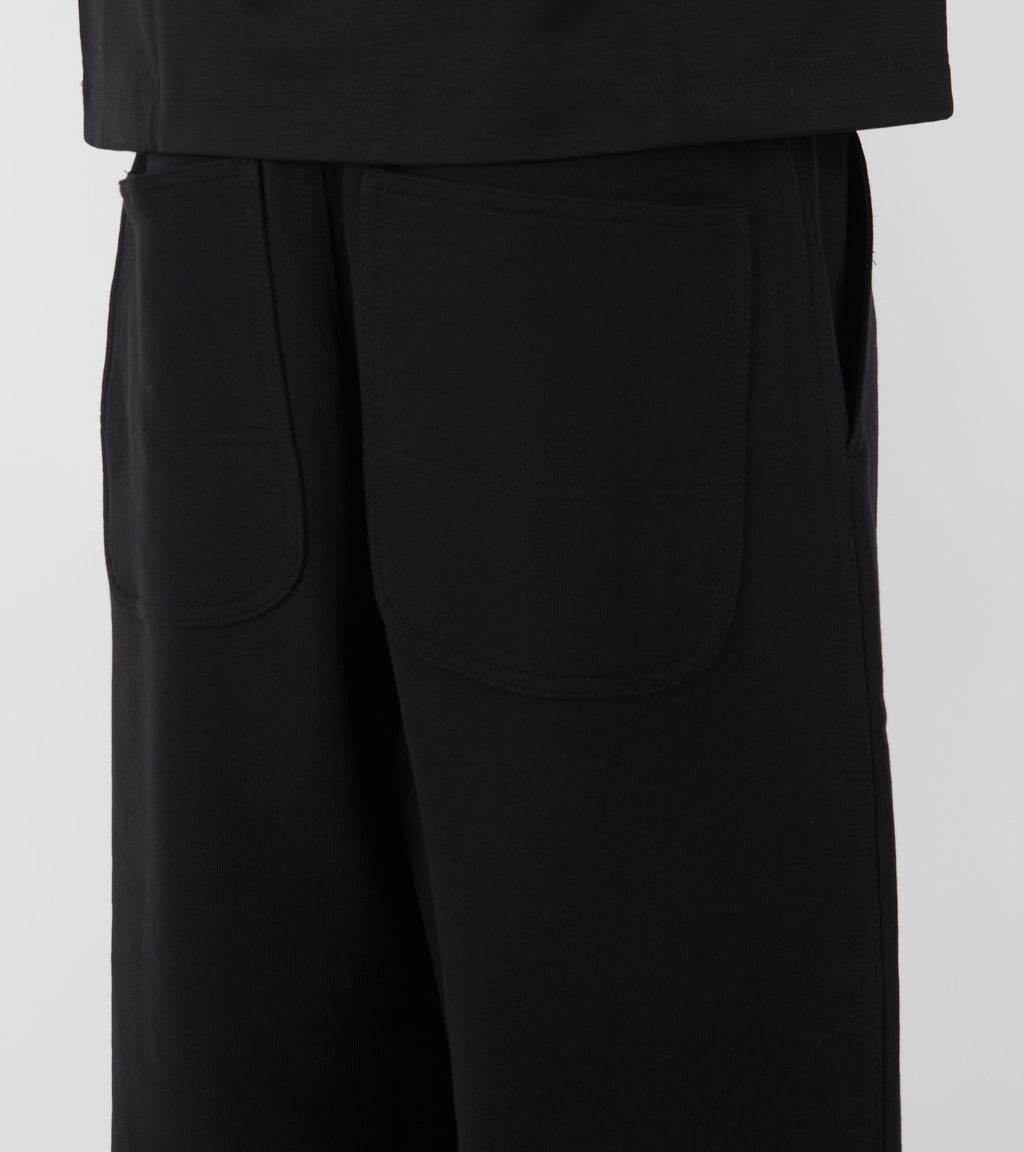 Pleated Sweat Shorts Black