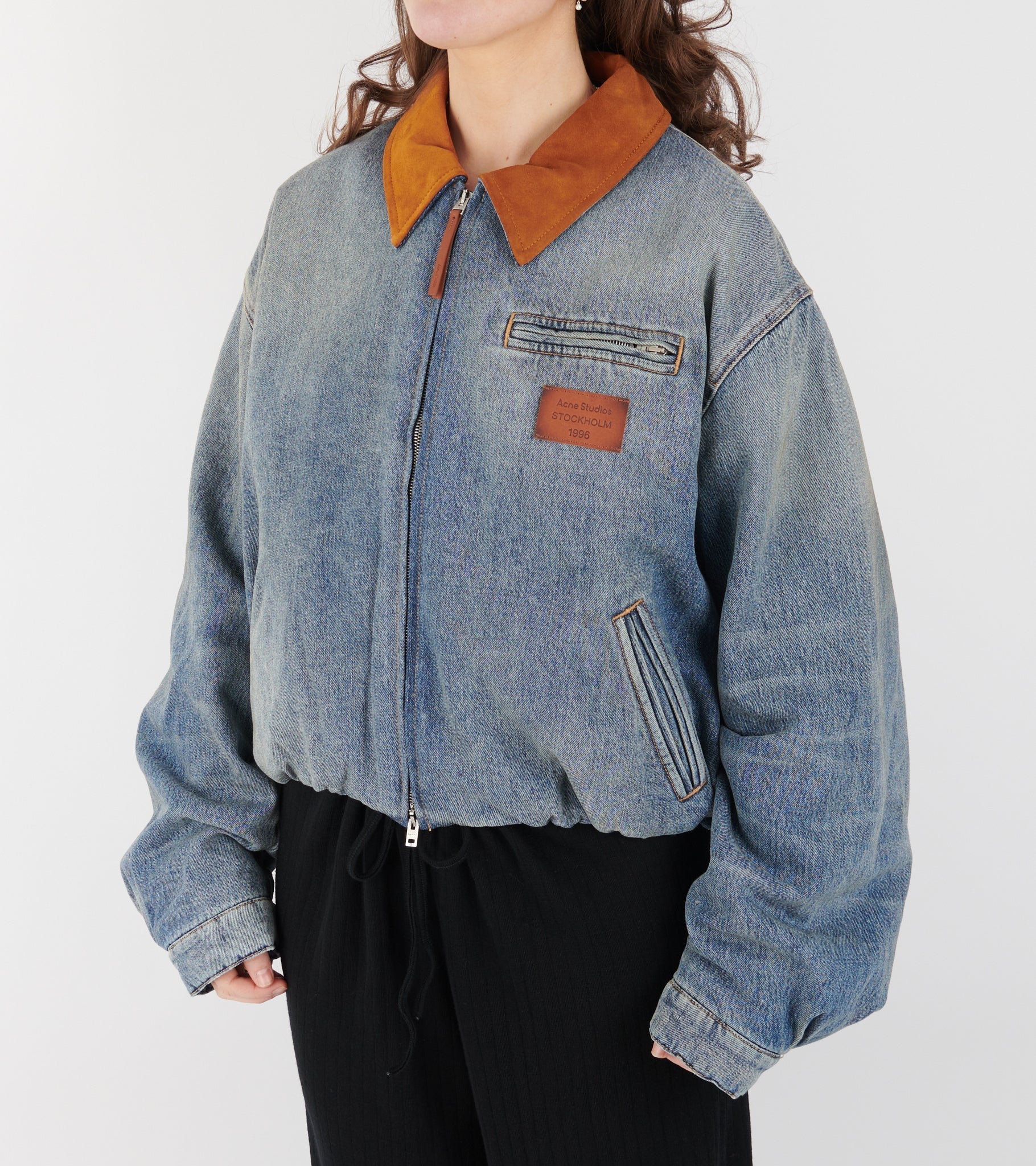 Denim Bomber Blouson Mid Blue
