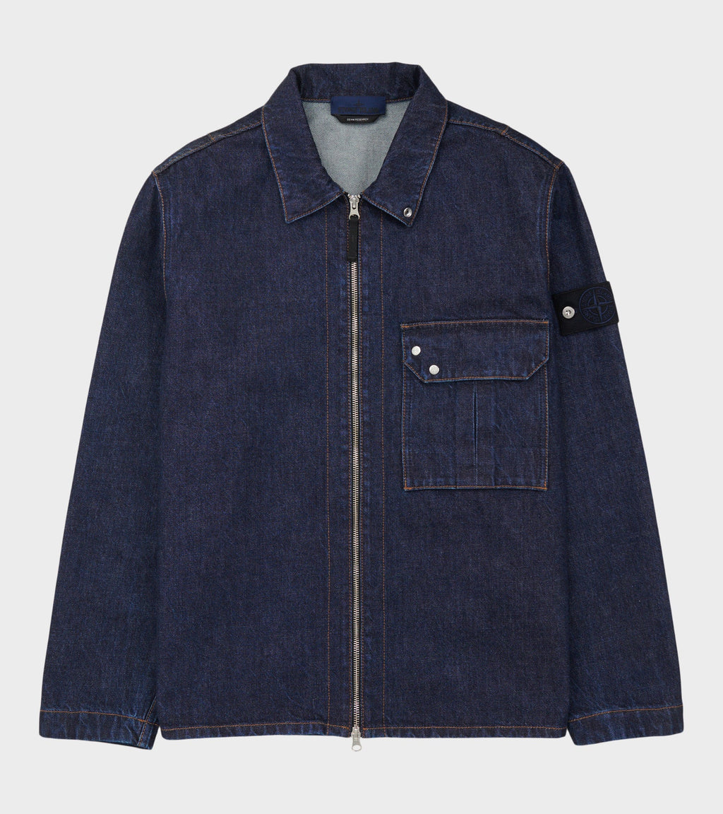 Denim Zip Jacket Blue