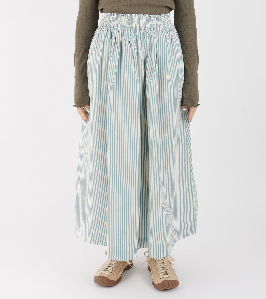 Dagny Skirt White/Aqua Stripe