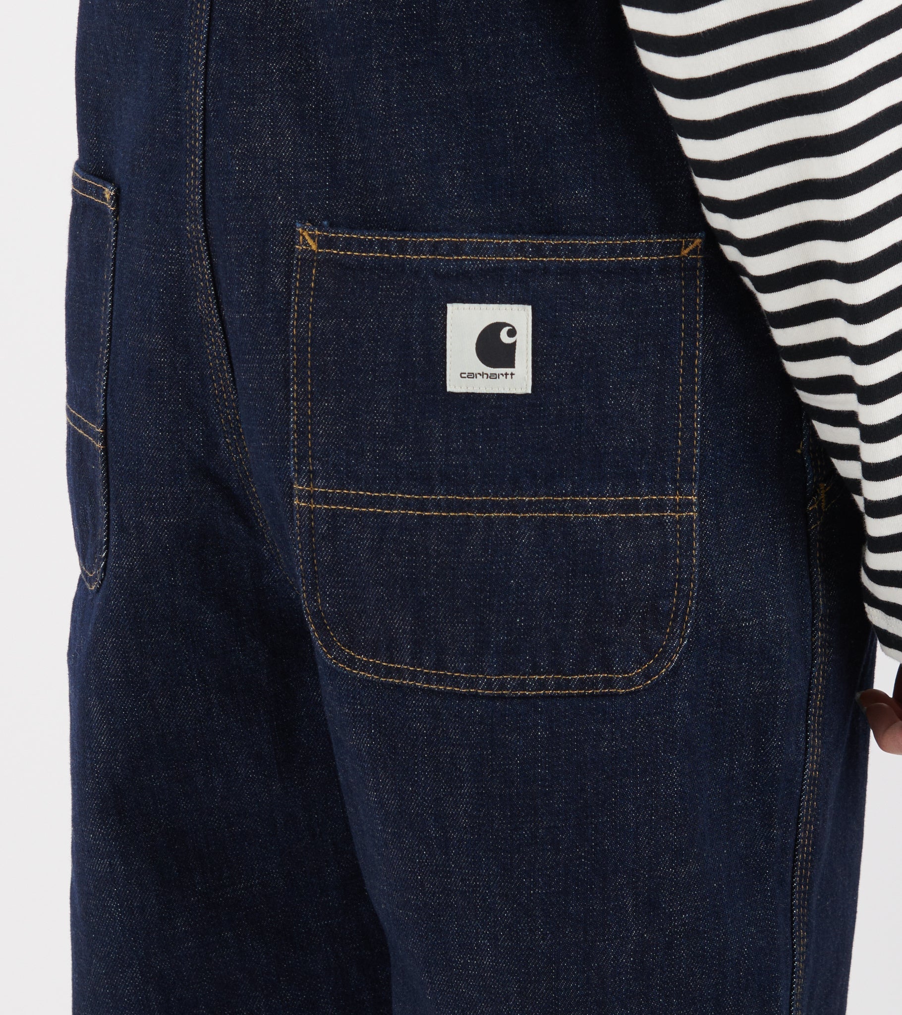 W Bib Overall Straight Blue Rinsed