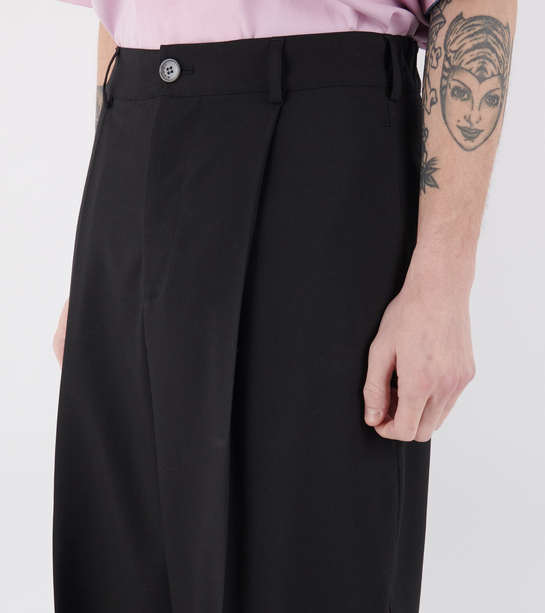 Tropical Wool Trousers Black