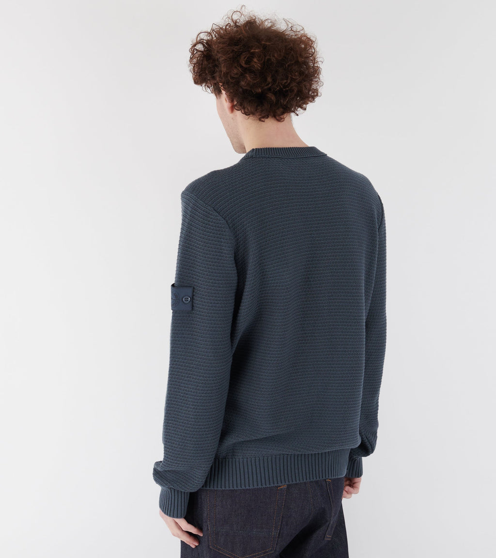 Cotton Cashmere Ghost Knit Dusty Petrol Blue