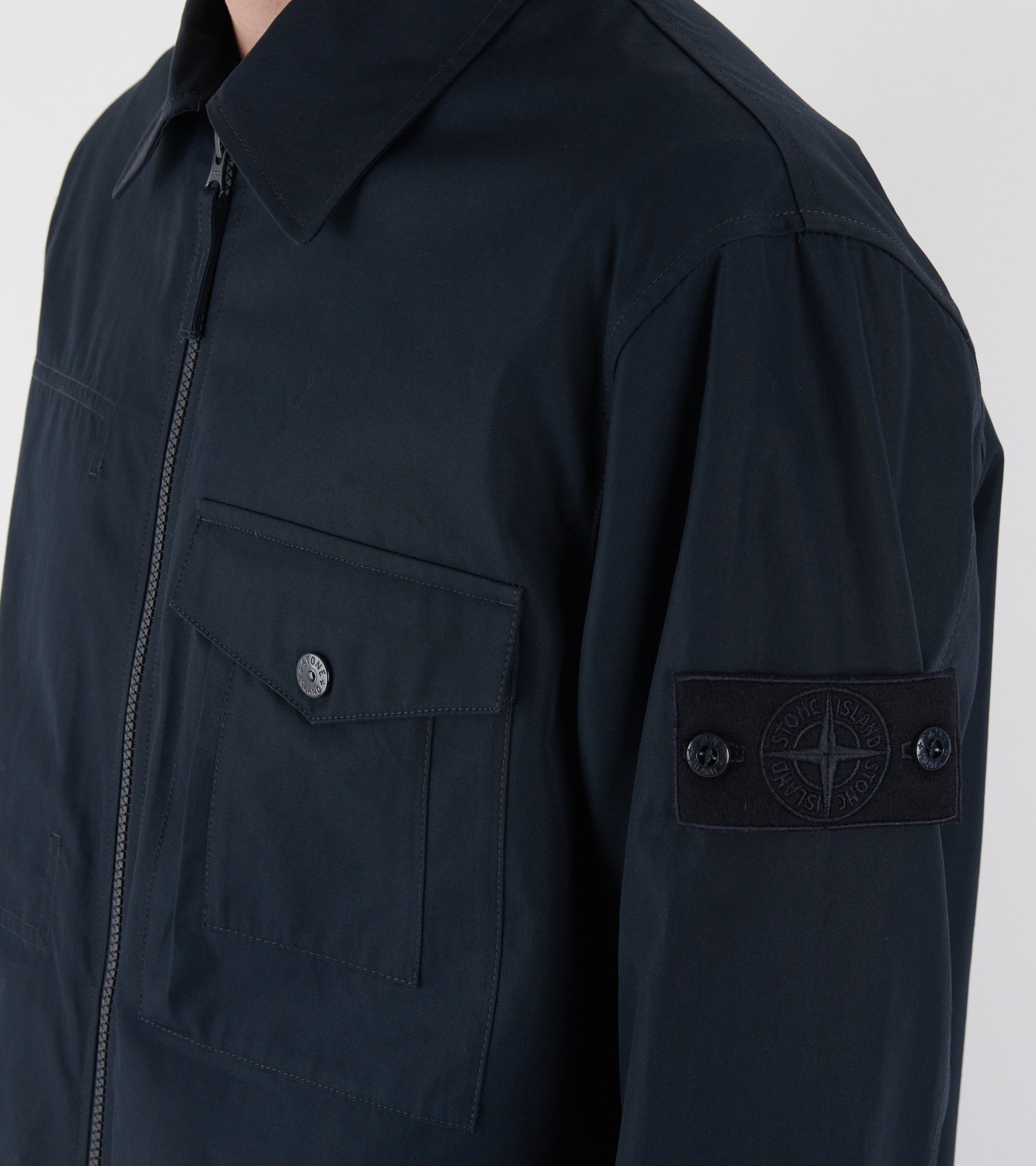 Cotton Ghost Overshirt Navy