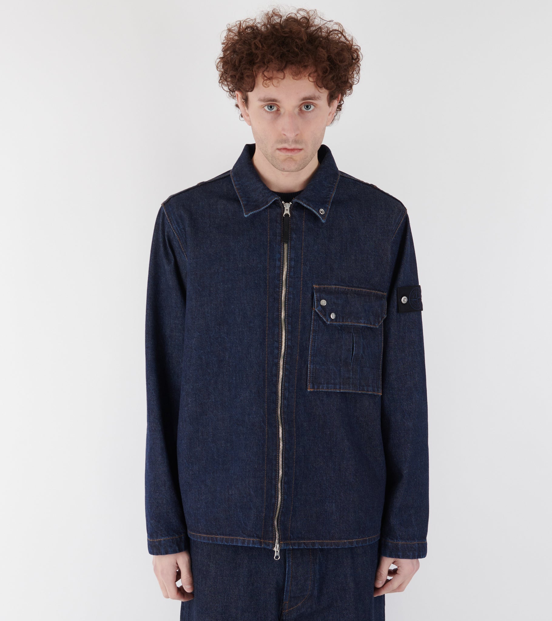 Denim Zip Jacket Blue