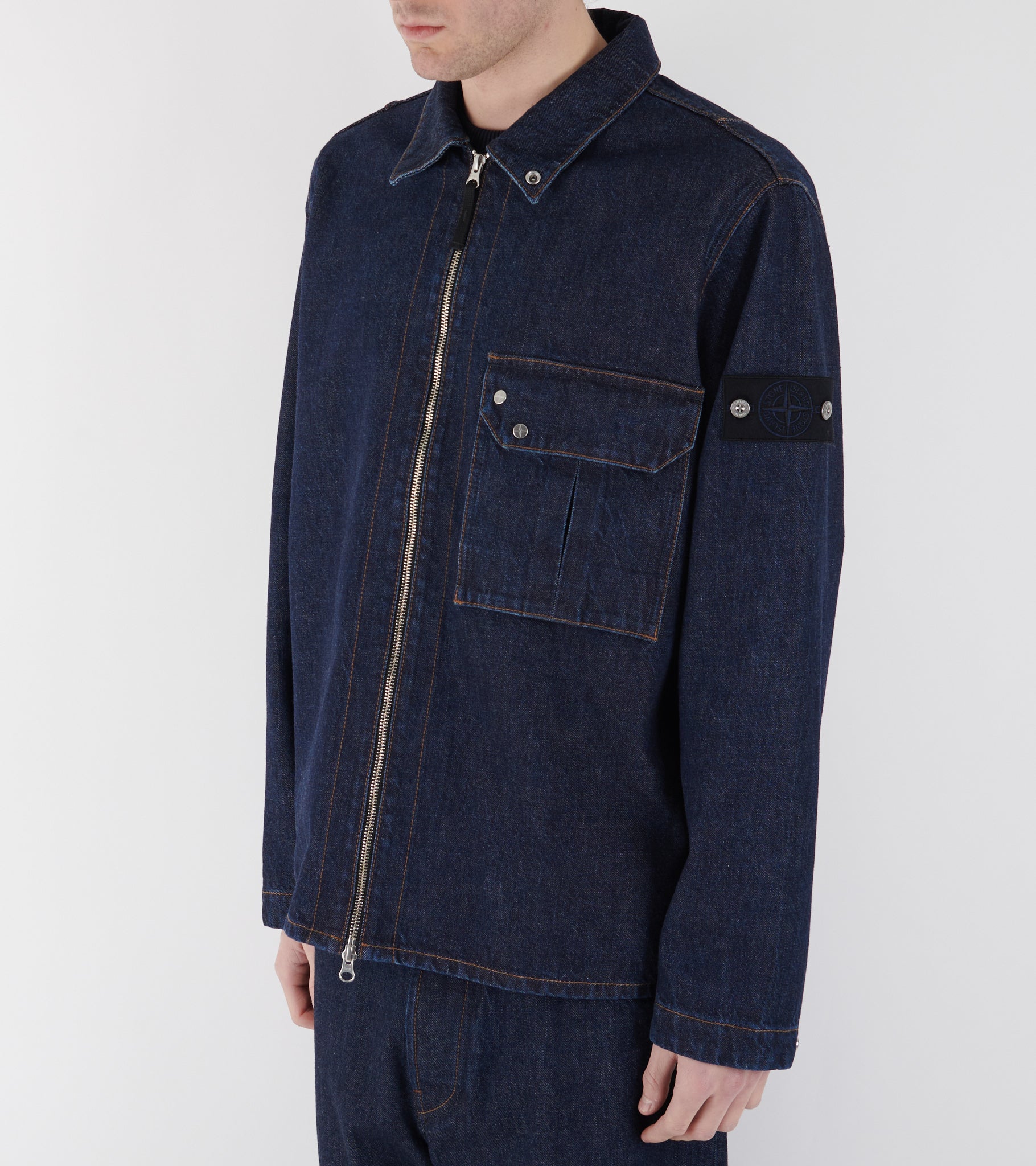 Denim Zip Jacket Blue