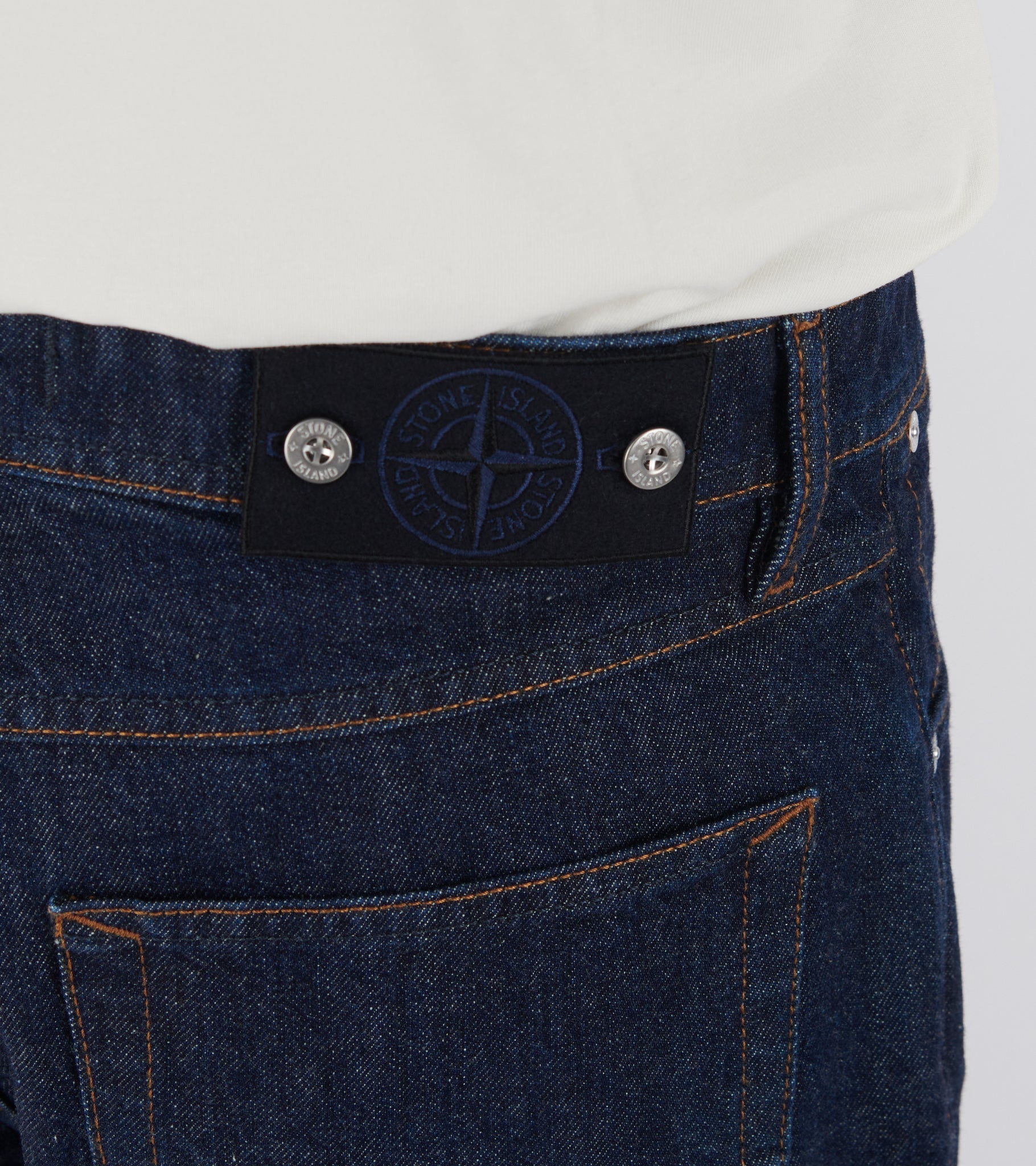 Indigo Denim Rinsed Loose Jeans Blue