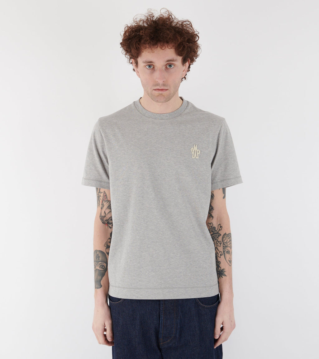 Logo Patch Cotton Blend S/S T-shirt Grey