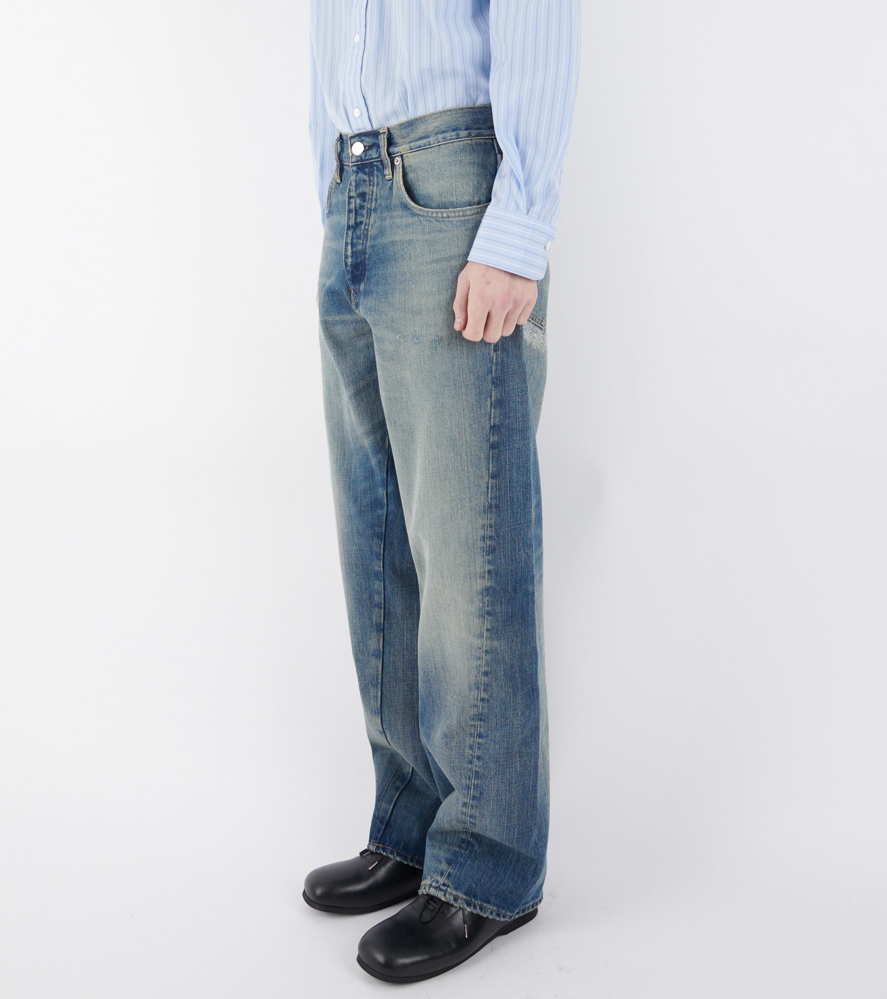 Wide Twist Jeans Well Worn Blue