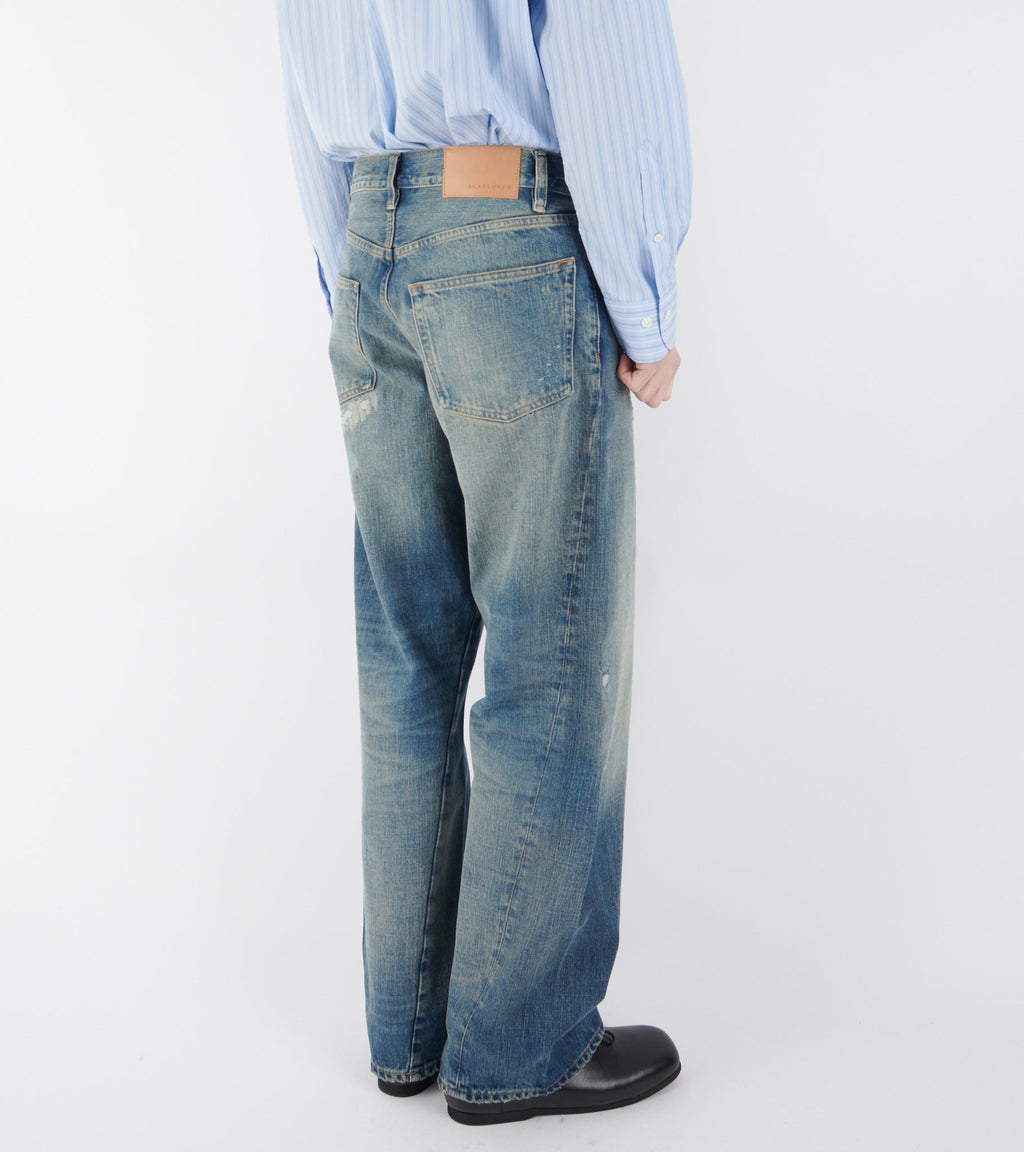 Wide Twist Jeans Well Worn Blue