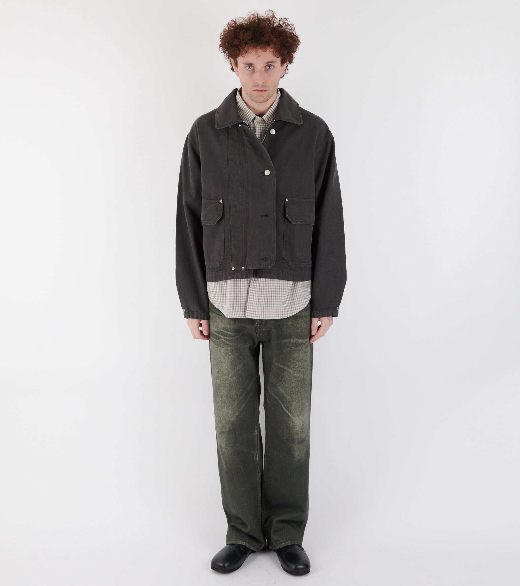 Courier Jacket Washed Grey Canvas