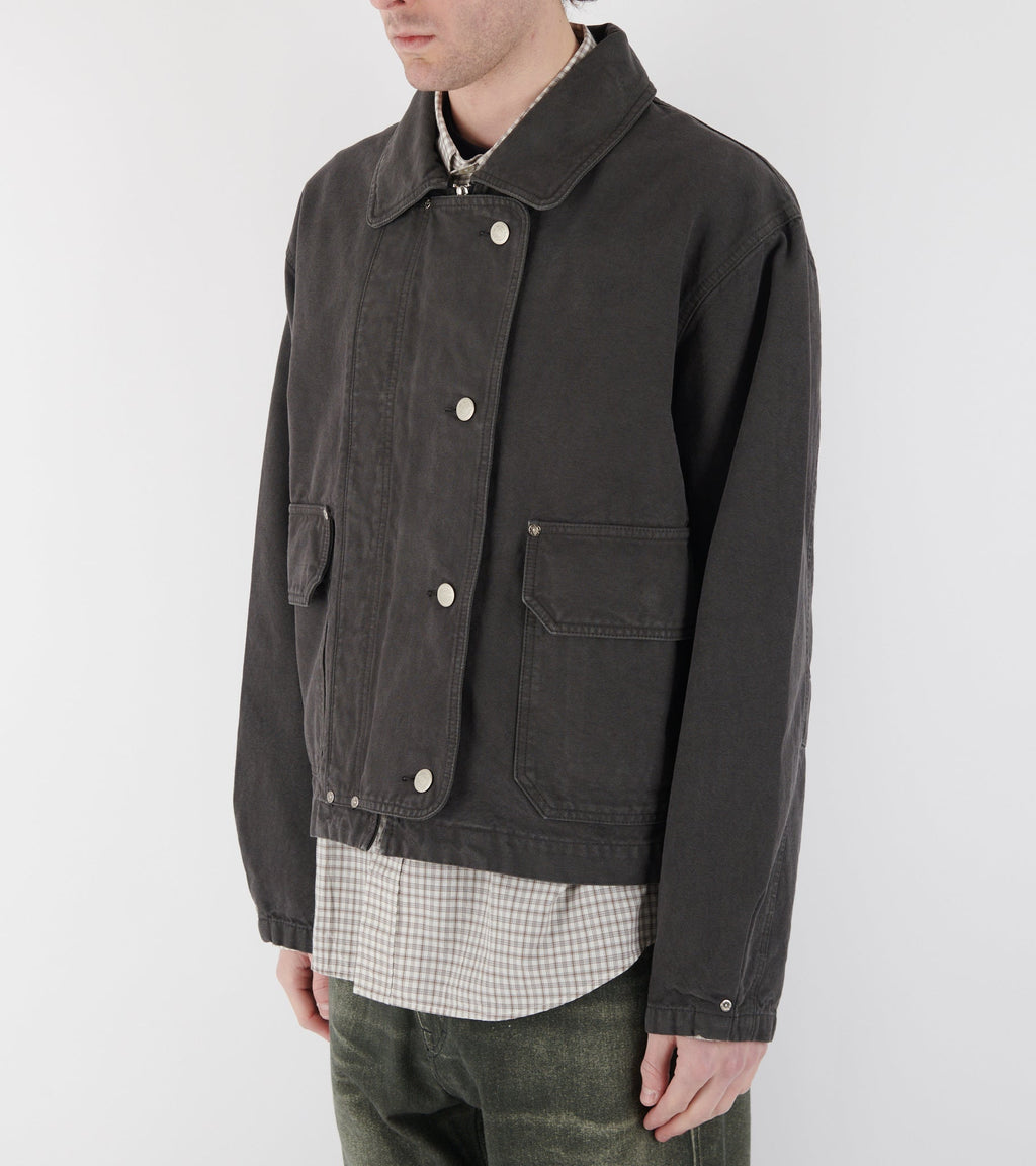 Courier Jacket Washed Grey Canvas
